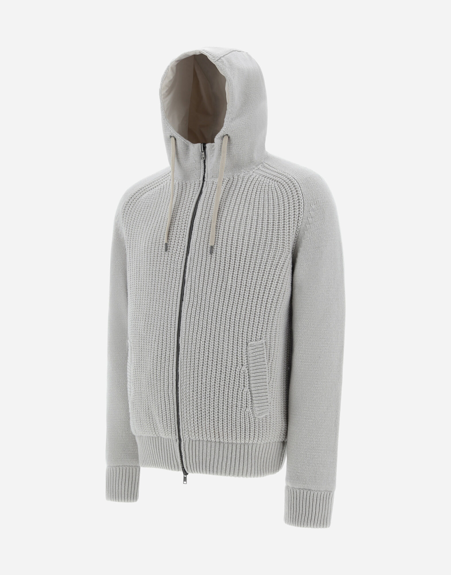 RESORT CARDIGAN IN STOCKING-STITCHED CARDED WOOL