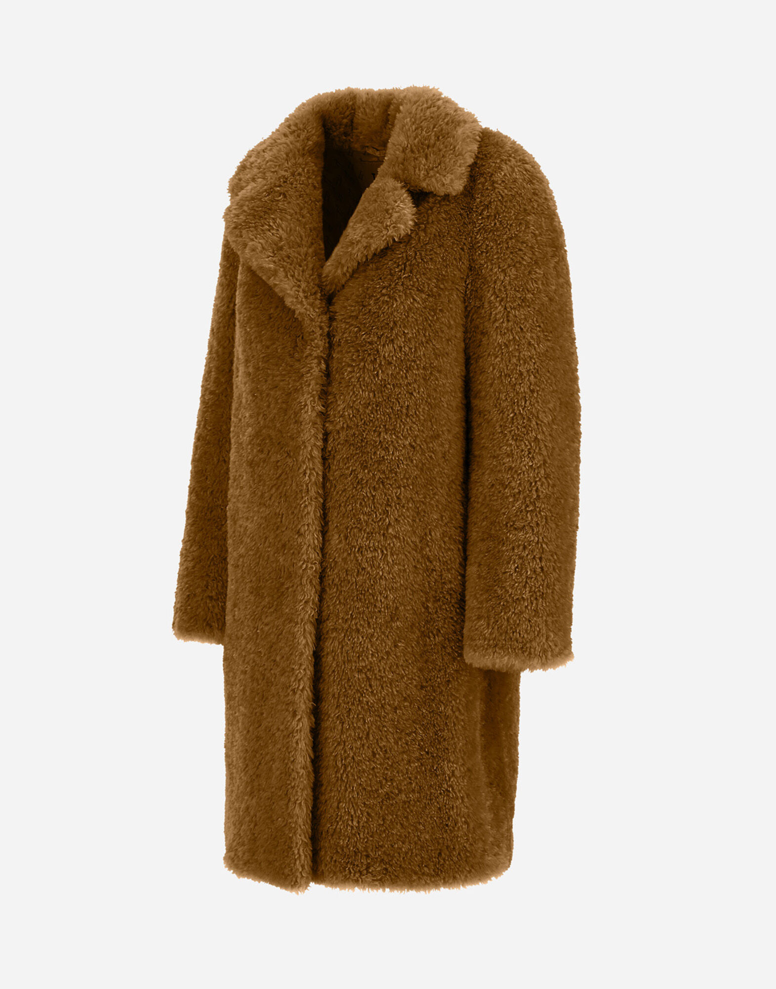 COAT IN CURLY ALTERNATIVE FUR