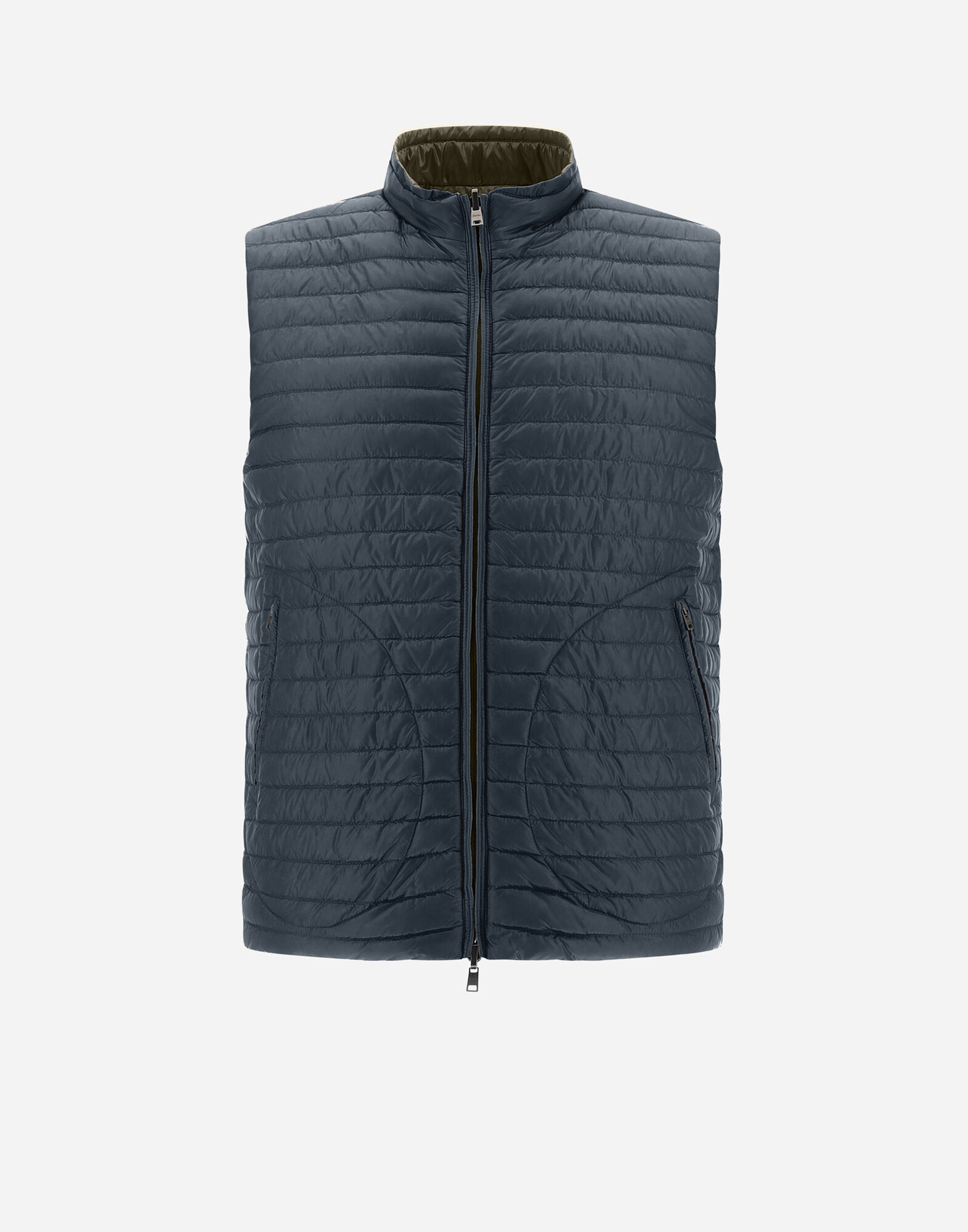 REVERSIBLE TWO-TONE WAISTCOAT IN NYLON ULTRALIGHT