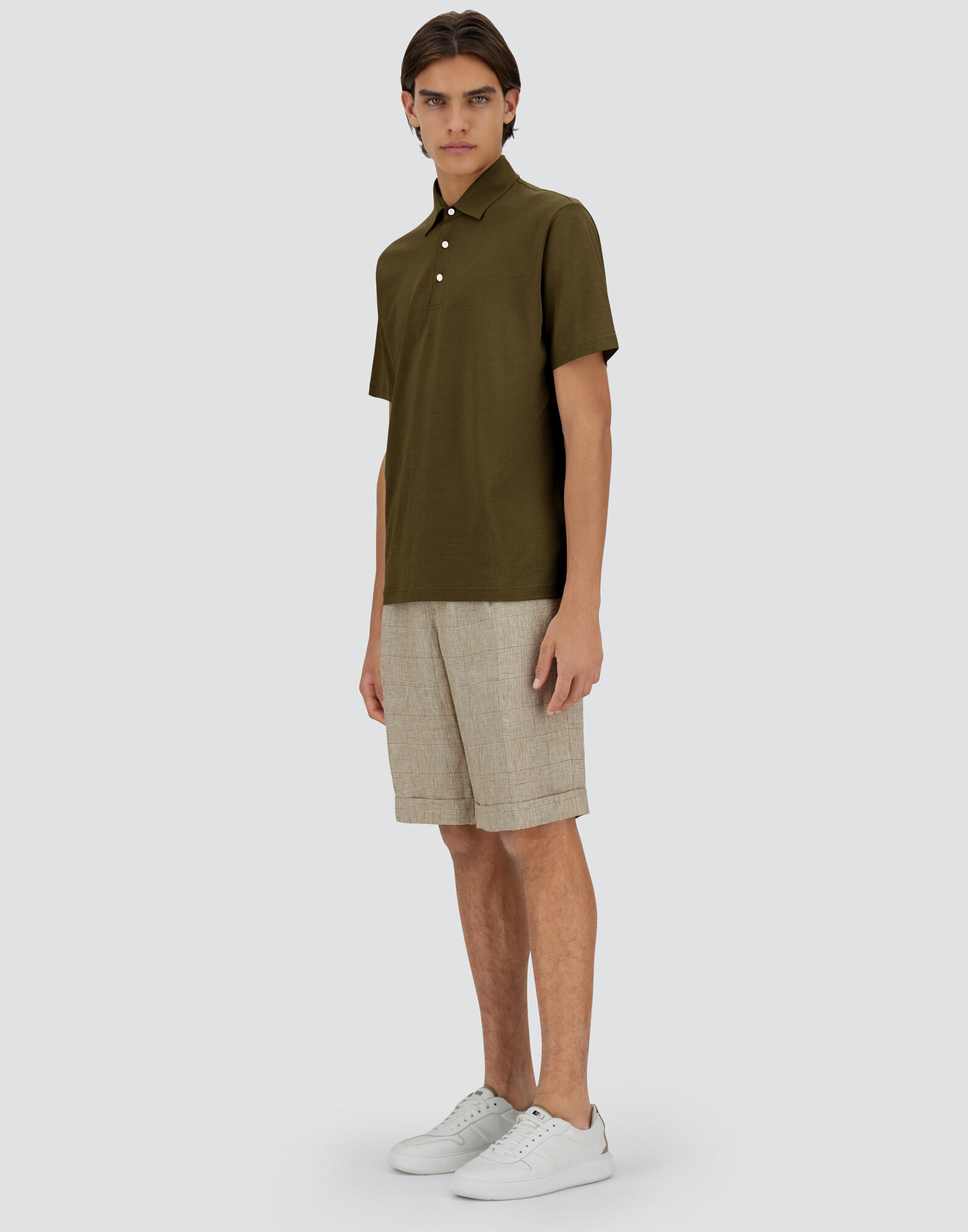 JERSEY CREPE POLO SHIRT