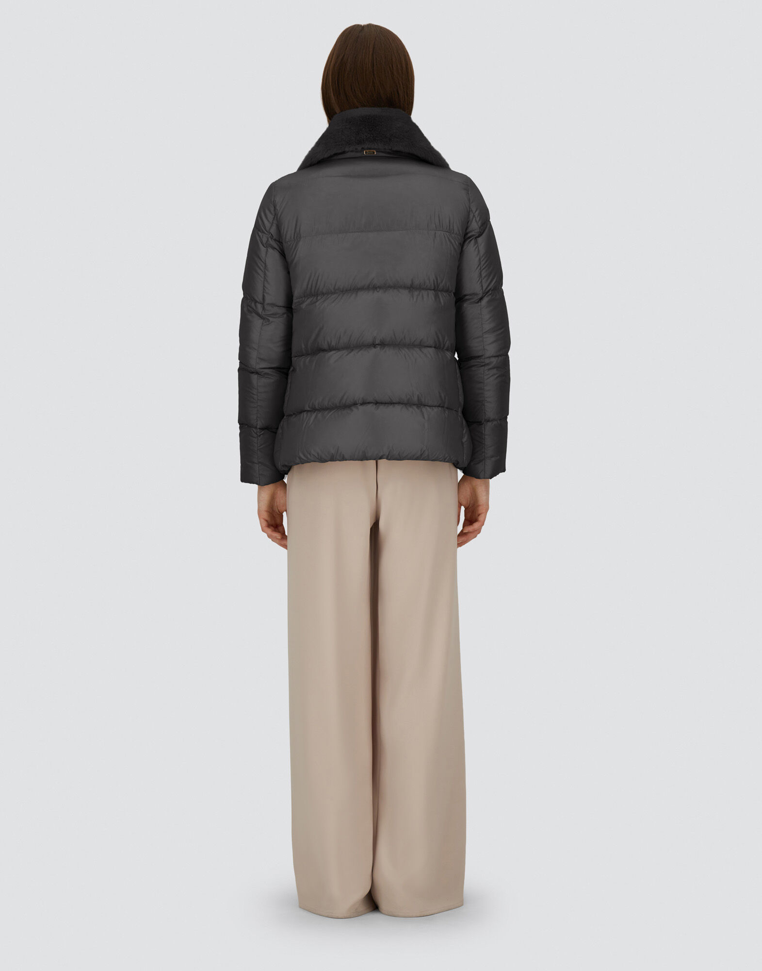 JACKET IN NYLON ULTRALIGHT AND LADY ALTERNATIVE FUR