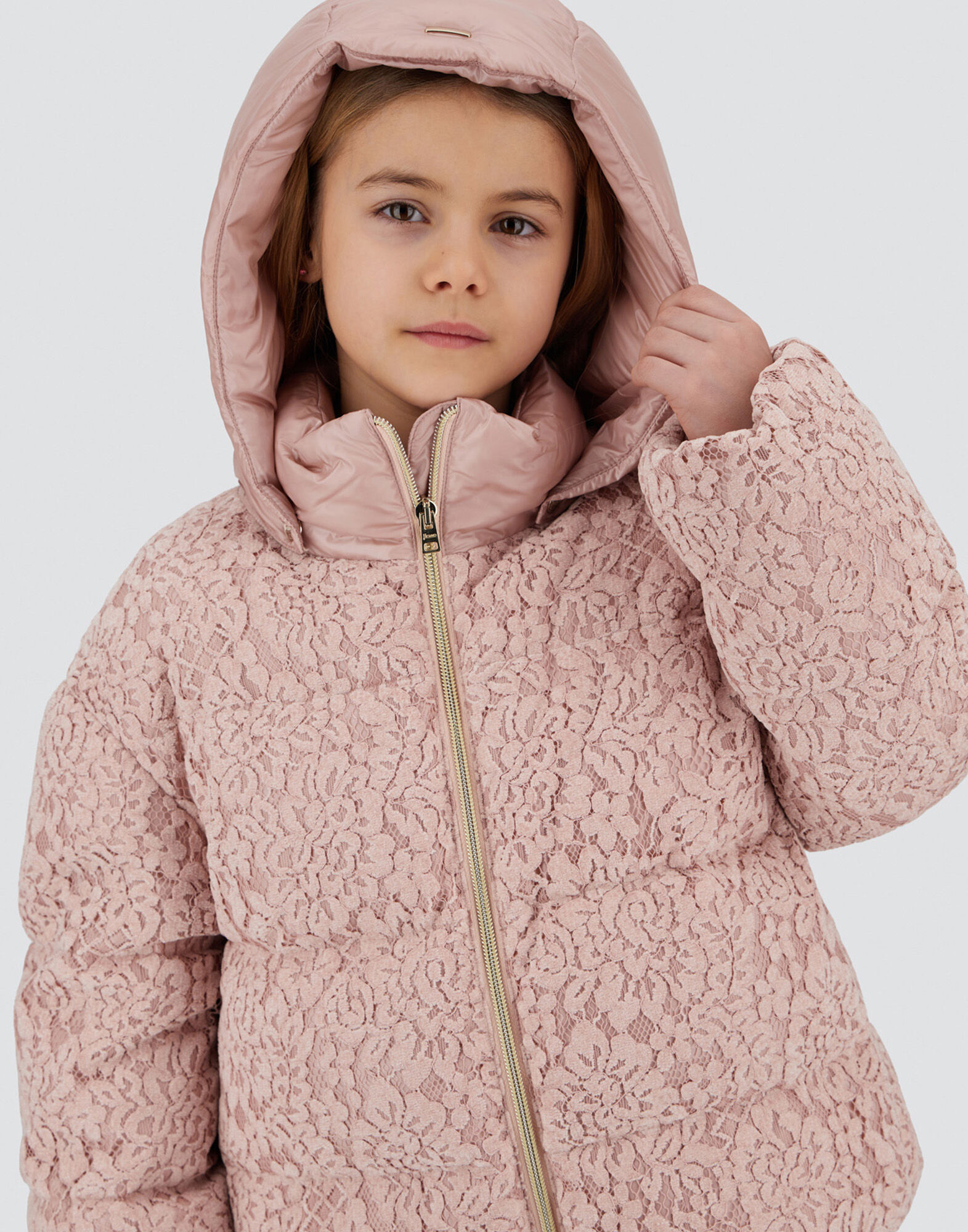 CAPE IN FLORAL LACE AND NYLON ULTRALIGHT