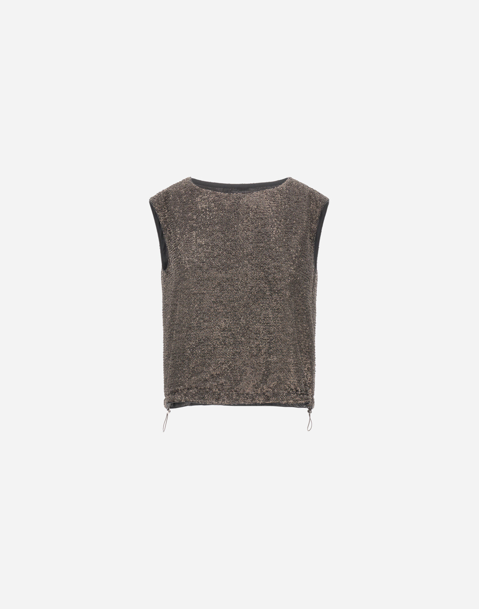 RESORT TOP IN MATT SEQUINS
