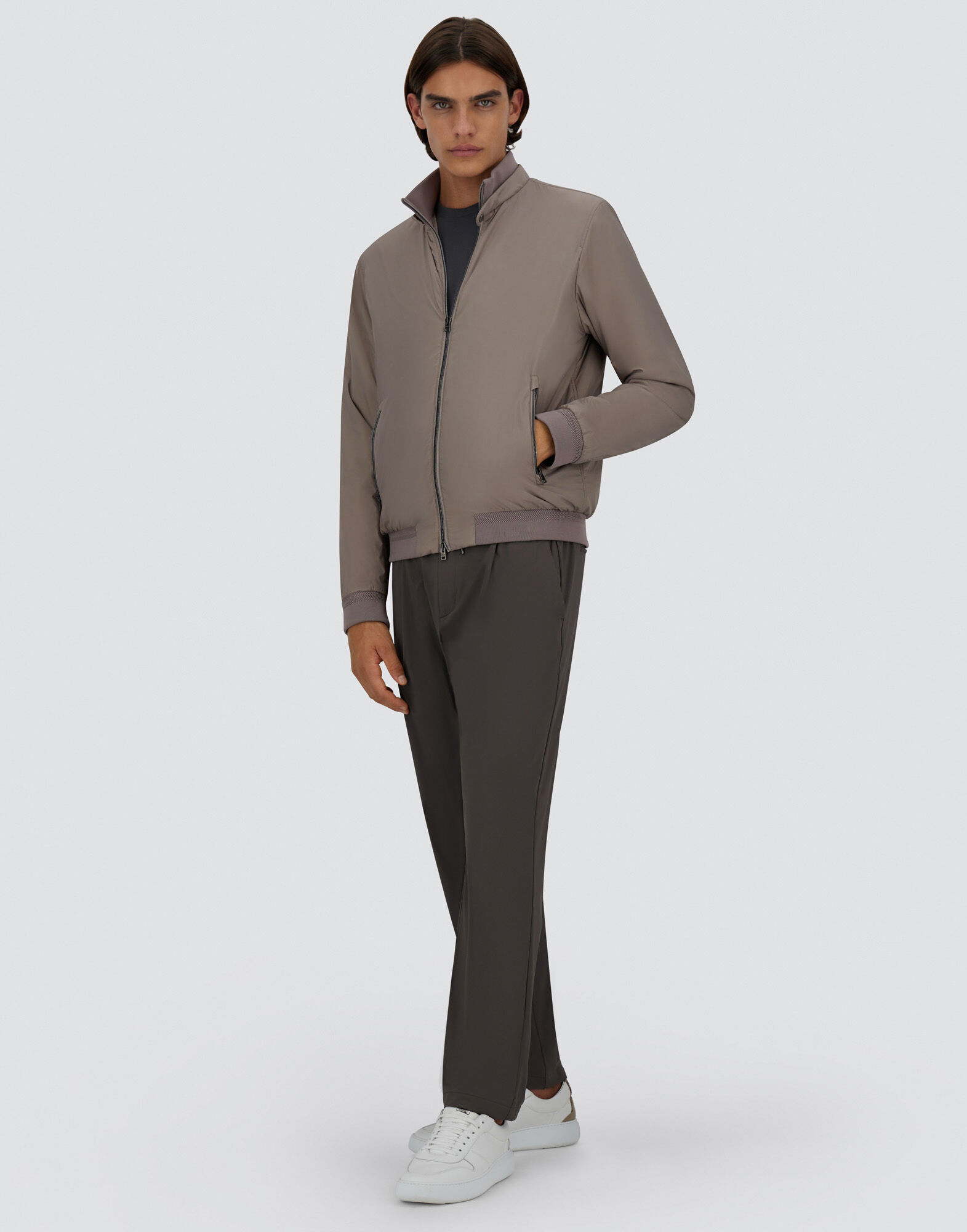 ECOAGE HIGH-COLLAR BOMBER JACKET