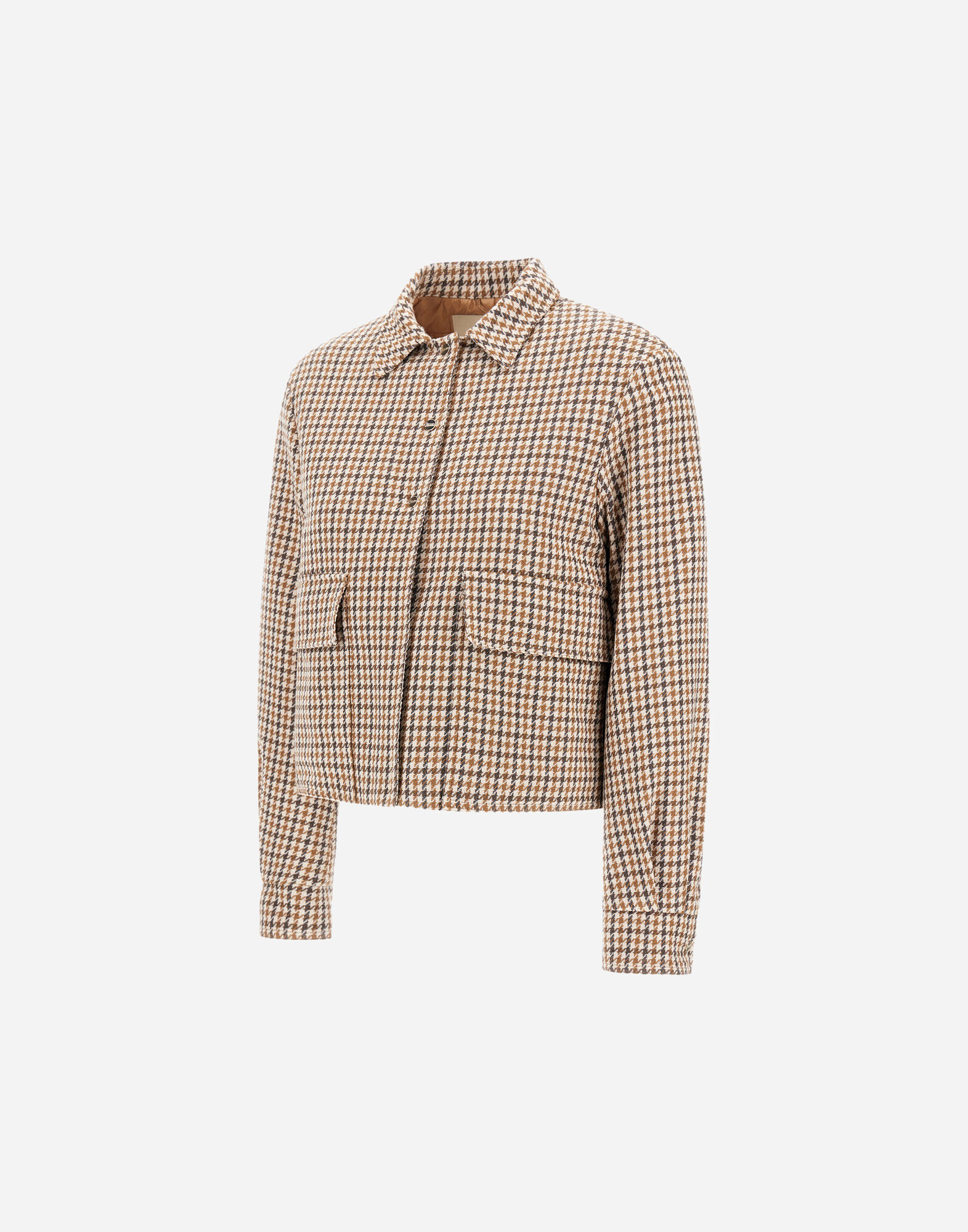 SHACKET IN HOUNDSTOOTH WOOL AND COTTON