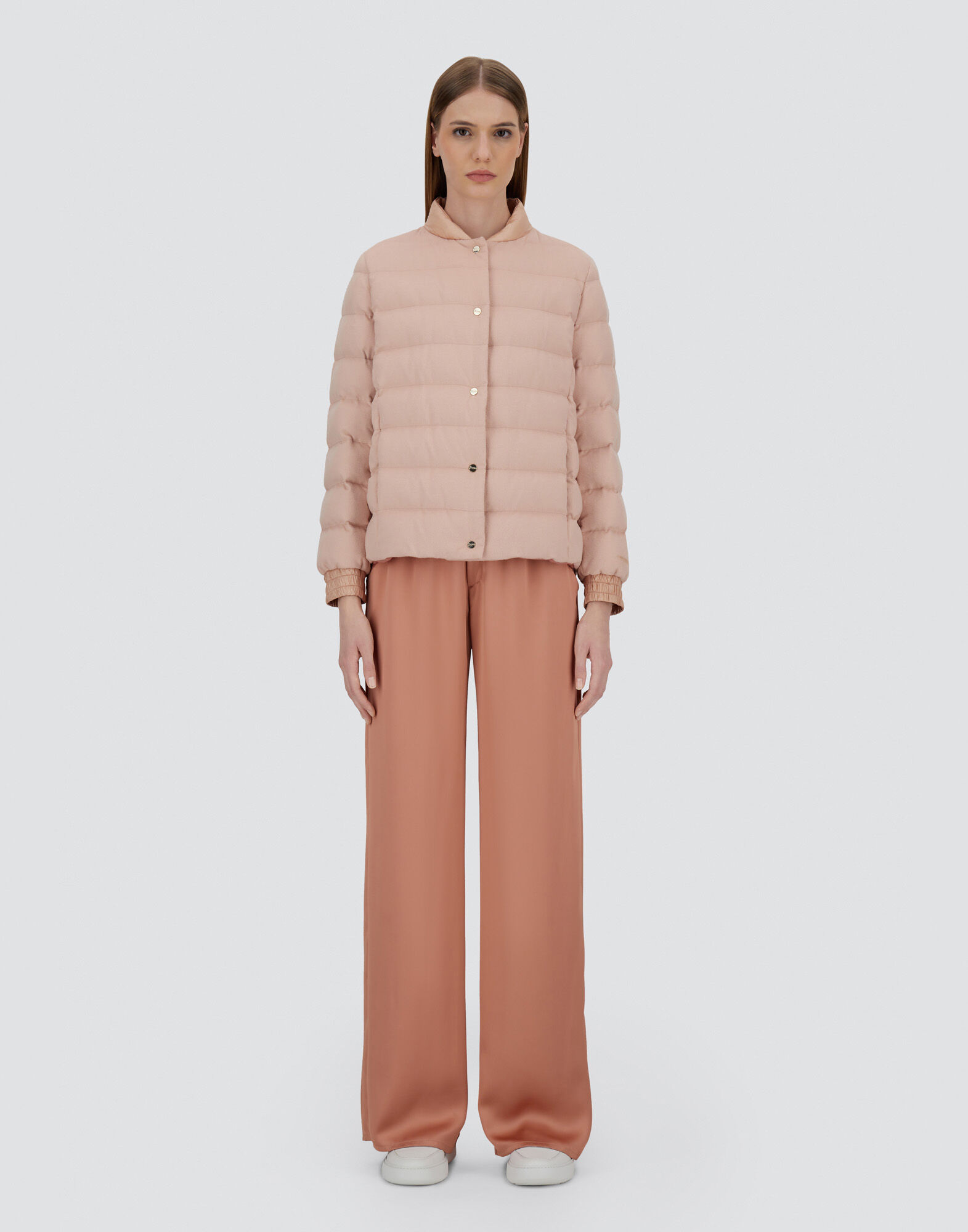 BOMBER JACKET IN CASHMERE, SILK AND NYLON ULTRALIGHT