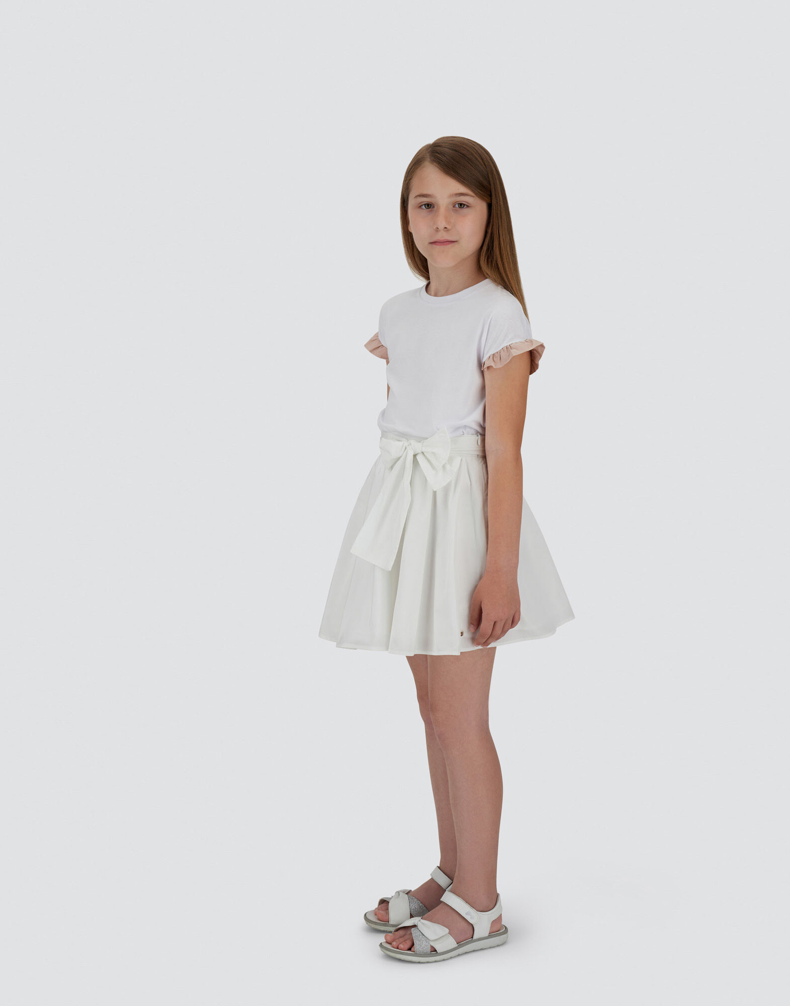 NEW TECHNO TAFFETA SKIRT