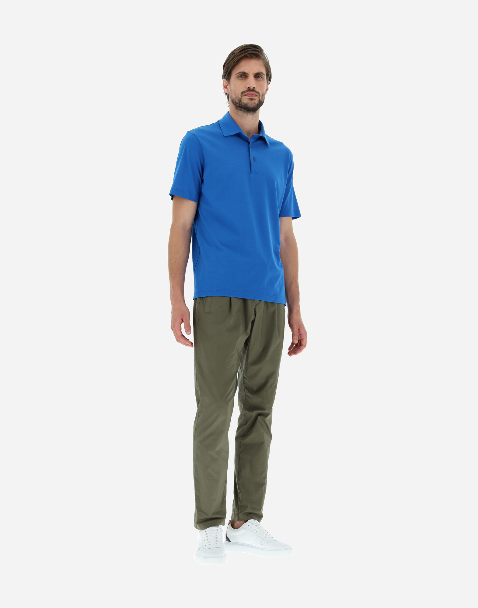 JERSEY CREPE POLO SHIRT