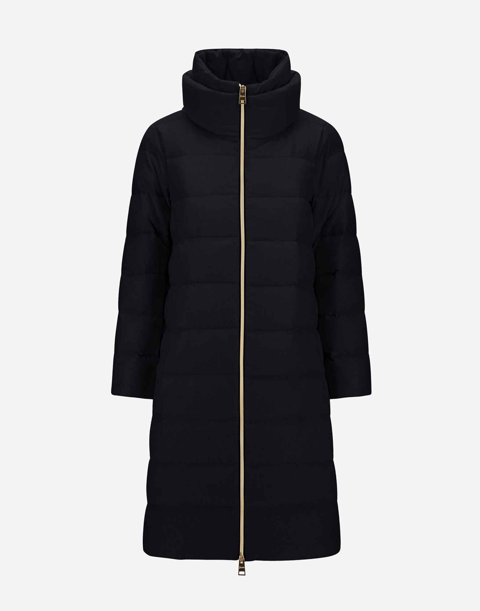 LONG JACKET IN CASHMERE, SILK AND SATIN