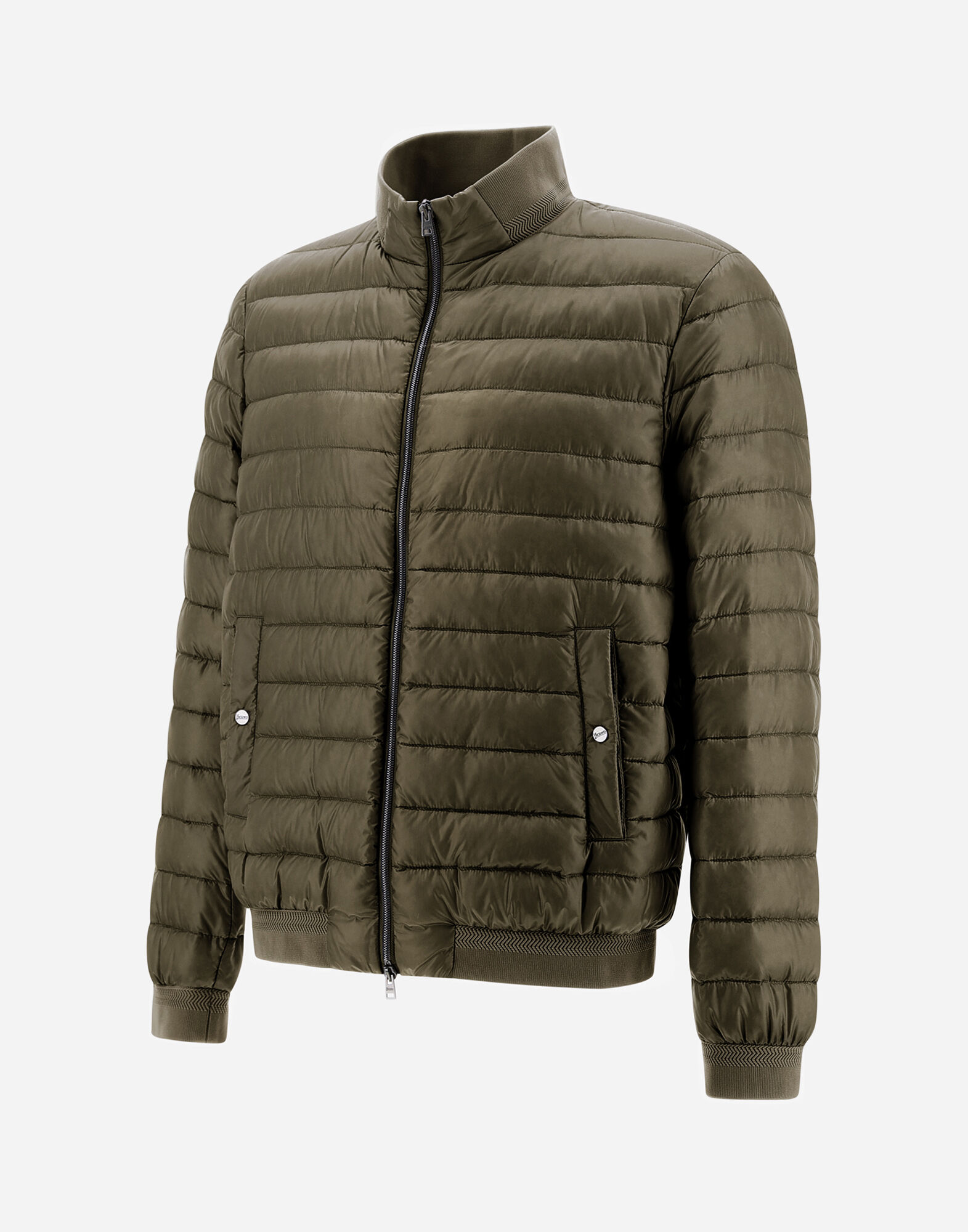 NYLON ULTRALIGHT AND KNIT BOMBER JACKET