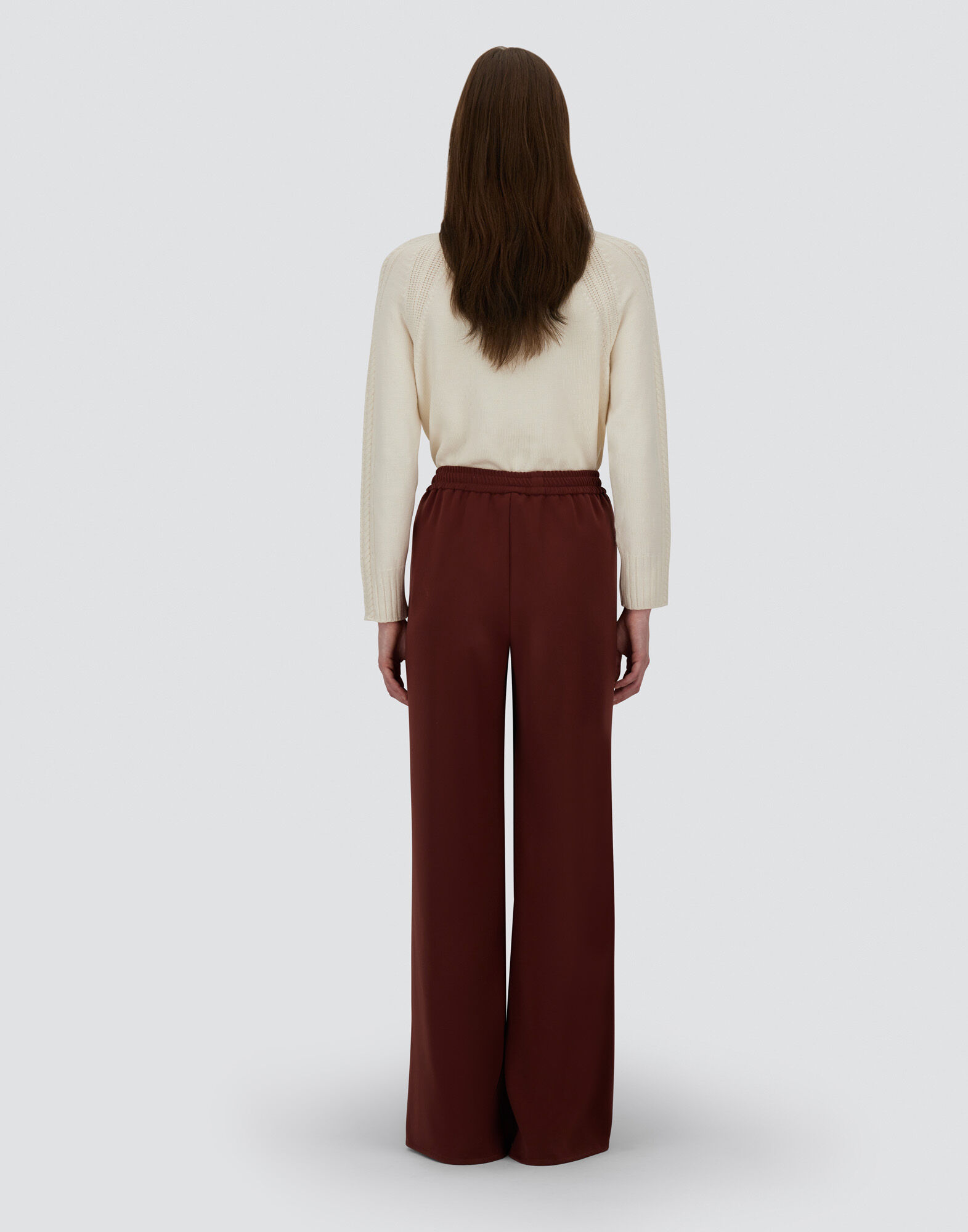 TROUSERS IN MATT CREPE SATIN