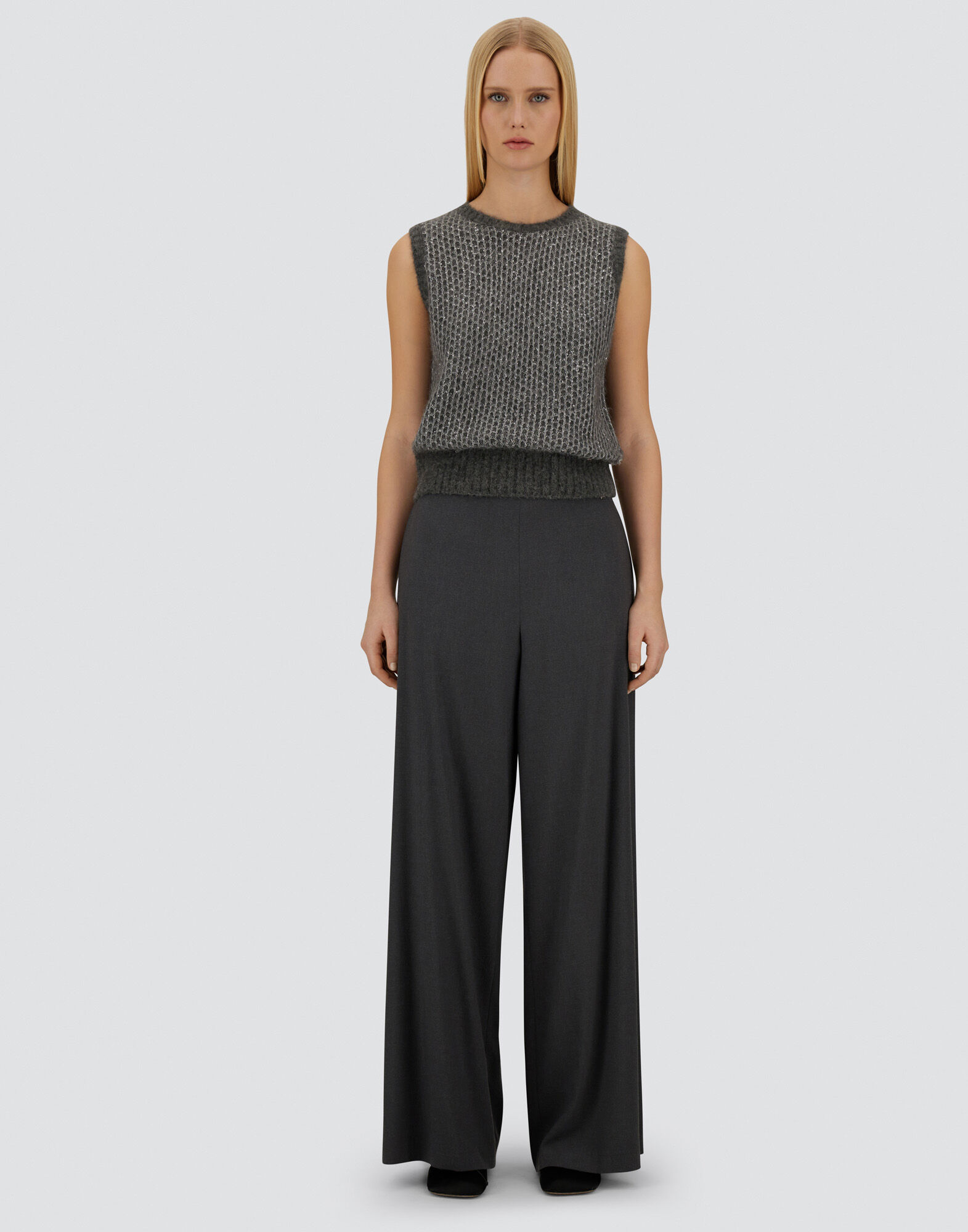 RESORT TROUSERS IN MELANGE FLANNEL