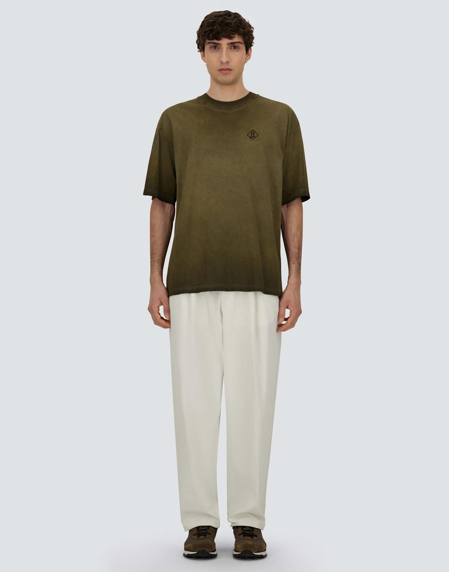 T-SHIRT IN MELANGE COTTON JERSEY