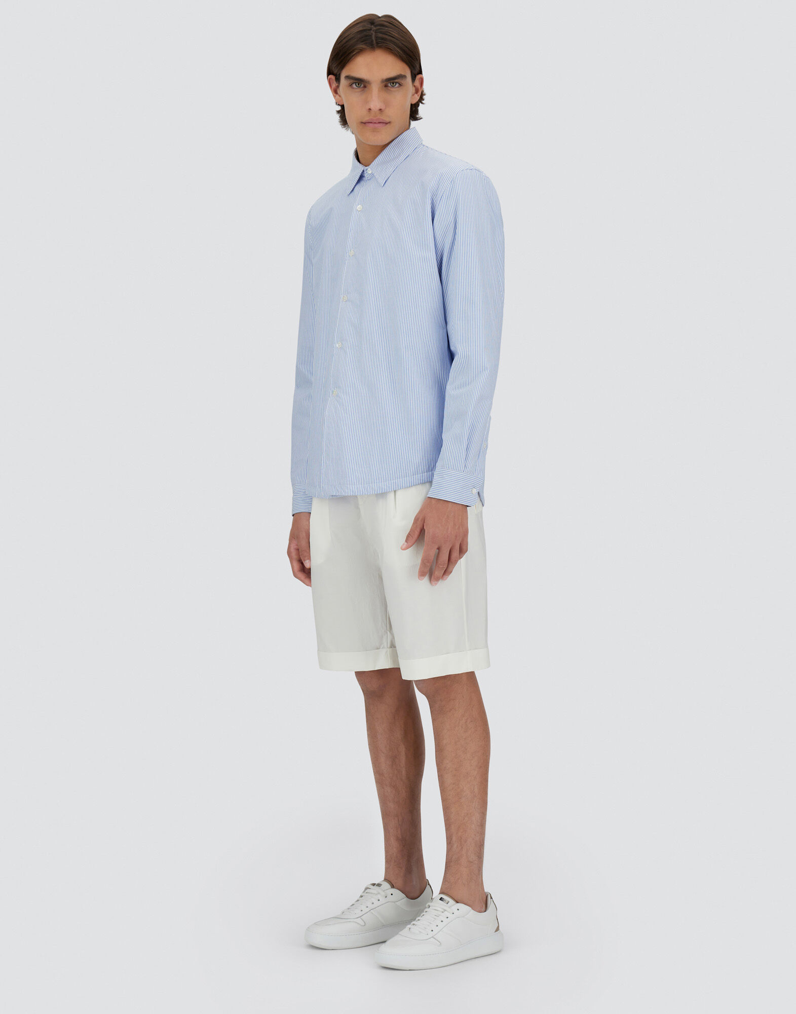 COTTON STRIPE SHACKET