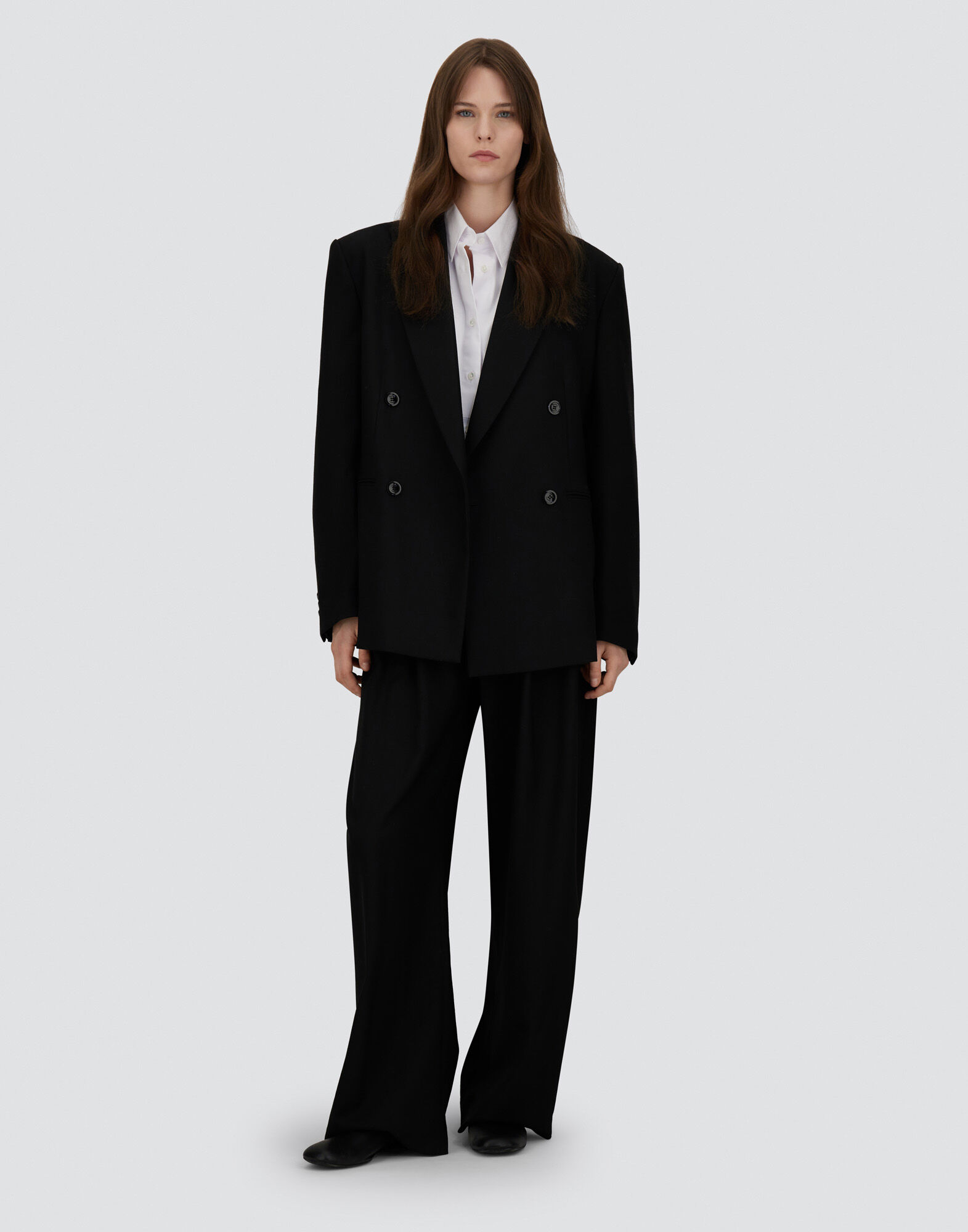 PALAZZO TROUSERS IN FLUID WOOL