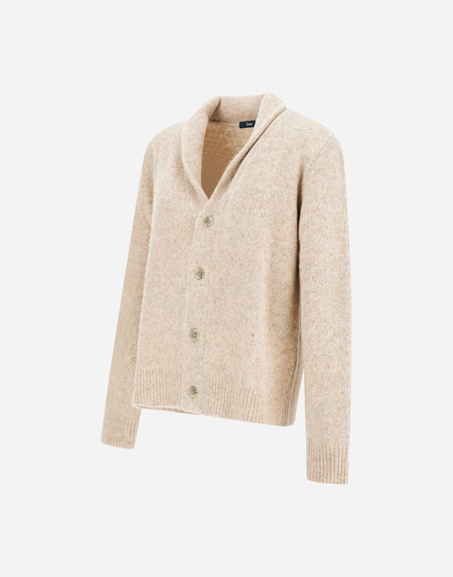 CARDIGAN IN MELANGE WOOL BLEND