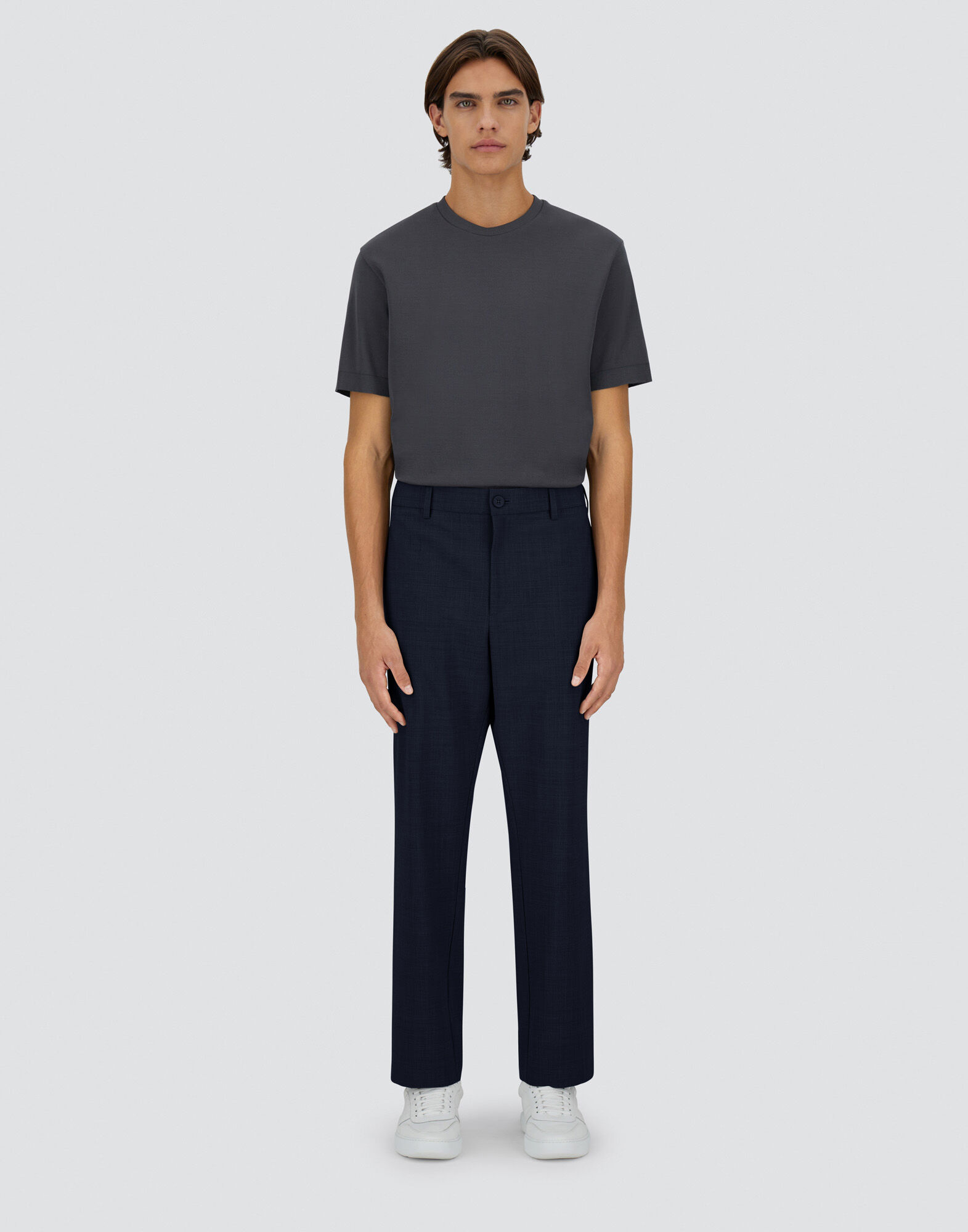LIGHT WOOL BLEND TROUSERS
