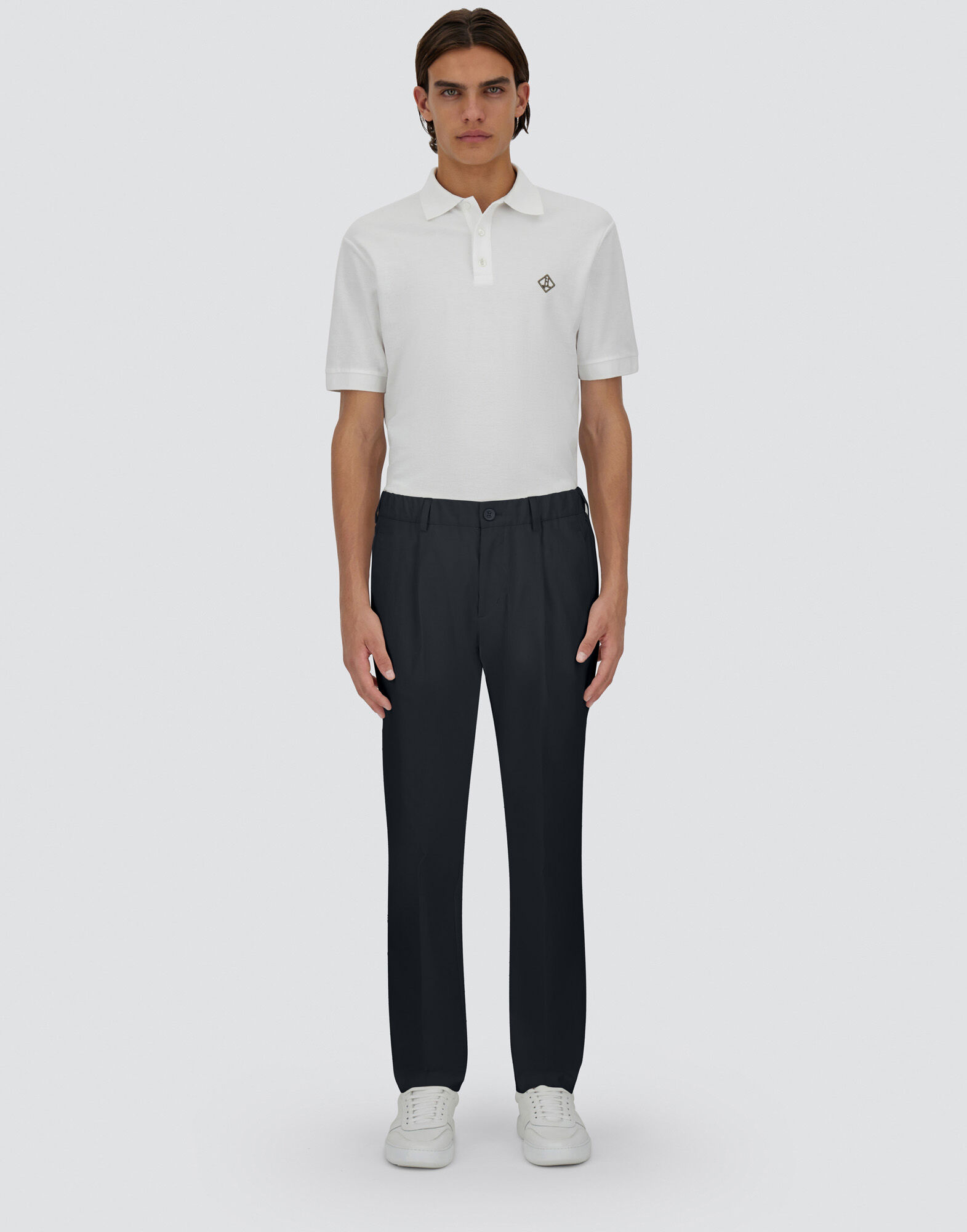 COTTON FEEL TROUSERS WITH DRAWSTRING
