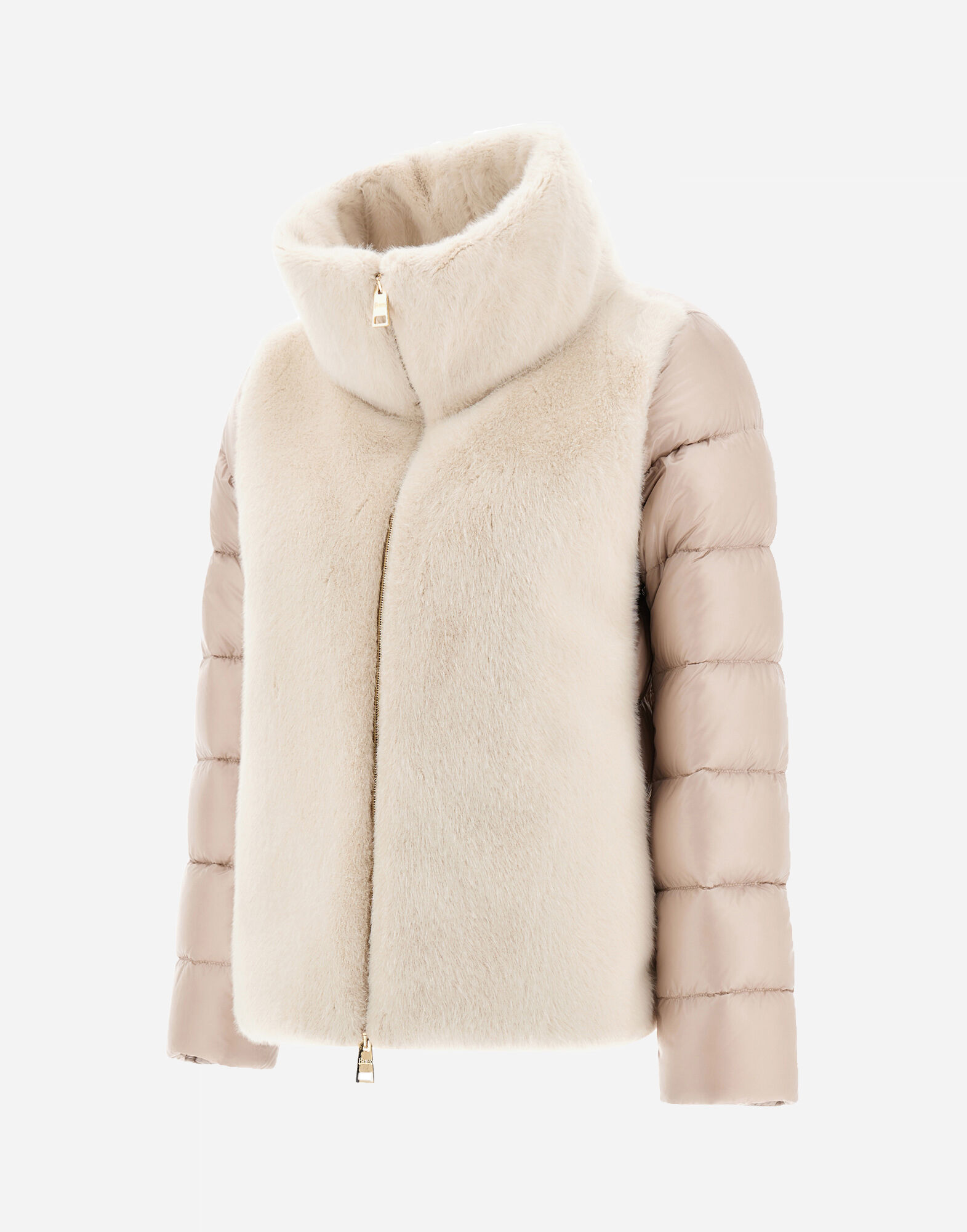 CAPE IN NYLON ULTRALIGHT AND LADY ALTERNATIVE FUR