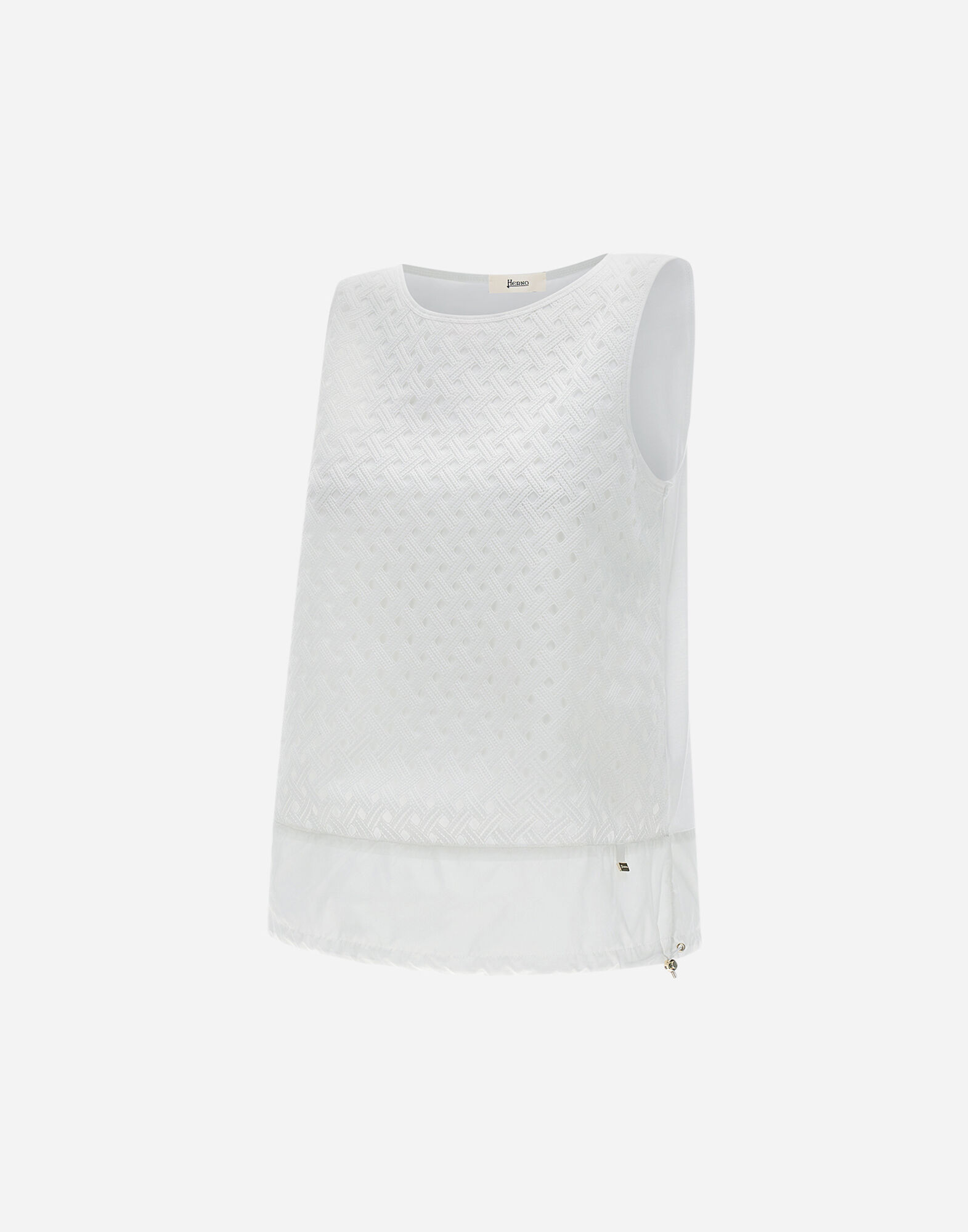 TANK TOP IN CHIC COTTON JERSEY AND CROCHET LACE