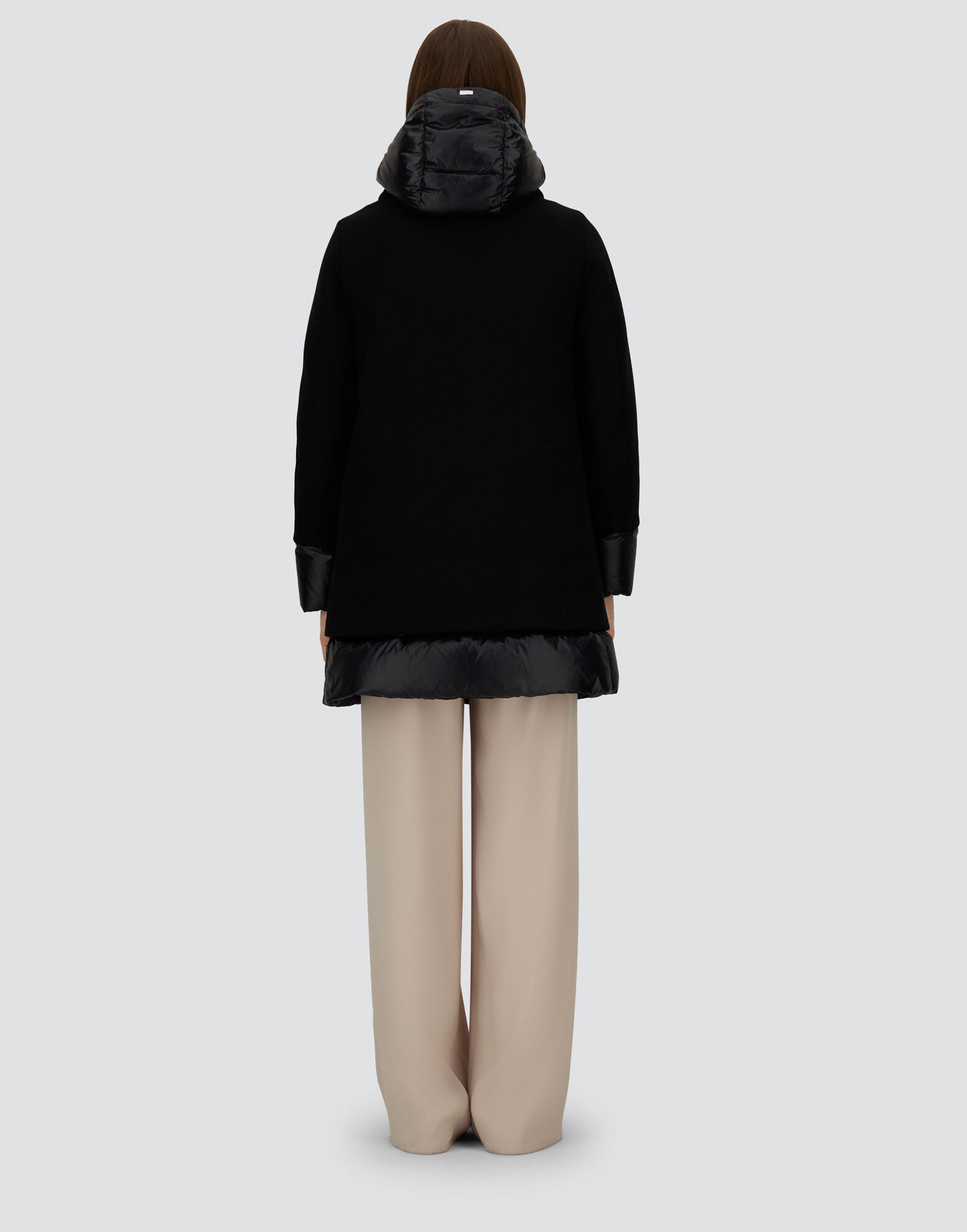A-SHAPE JACKET IN ECOWOOL AND NYLON ULTRALIGHT