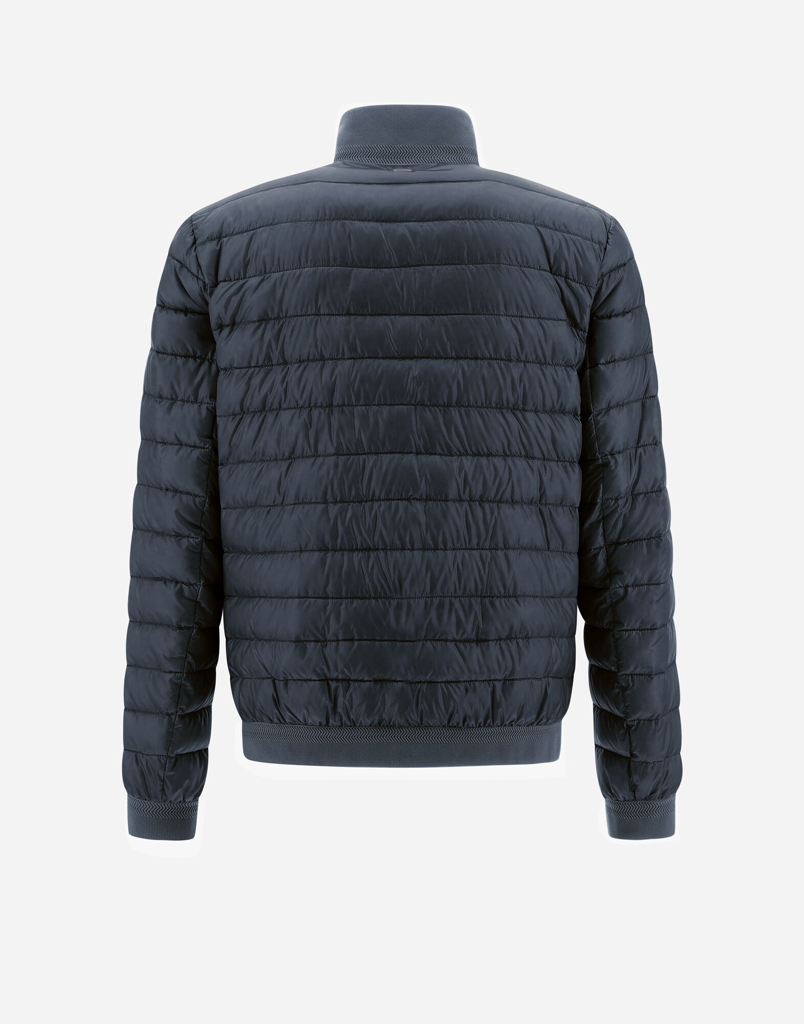 NYLON ULTRALIGHT AND KNIT BOMBER JACKET