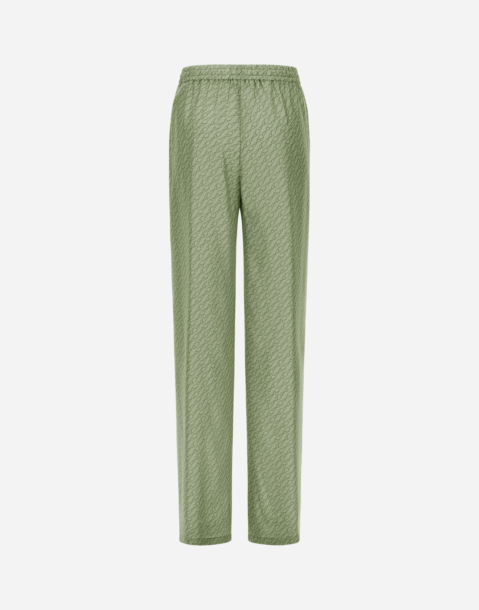 TROUSERS IN ICONIC PRINT SILK