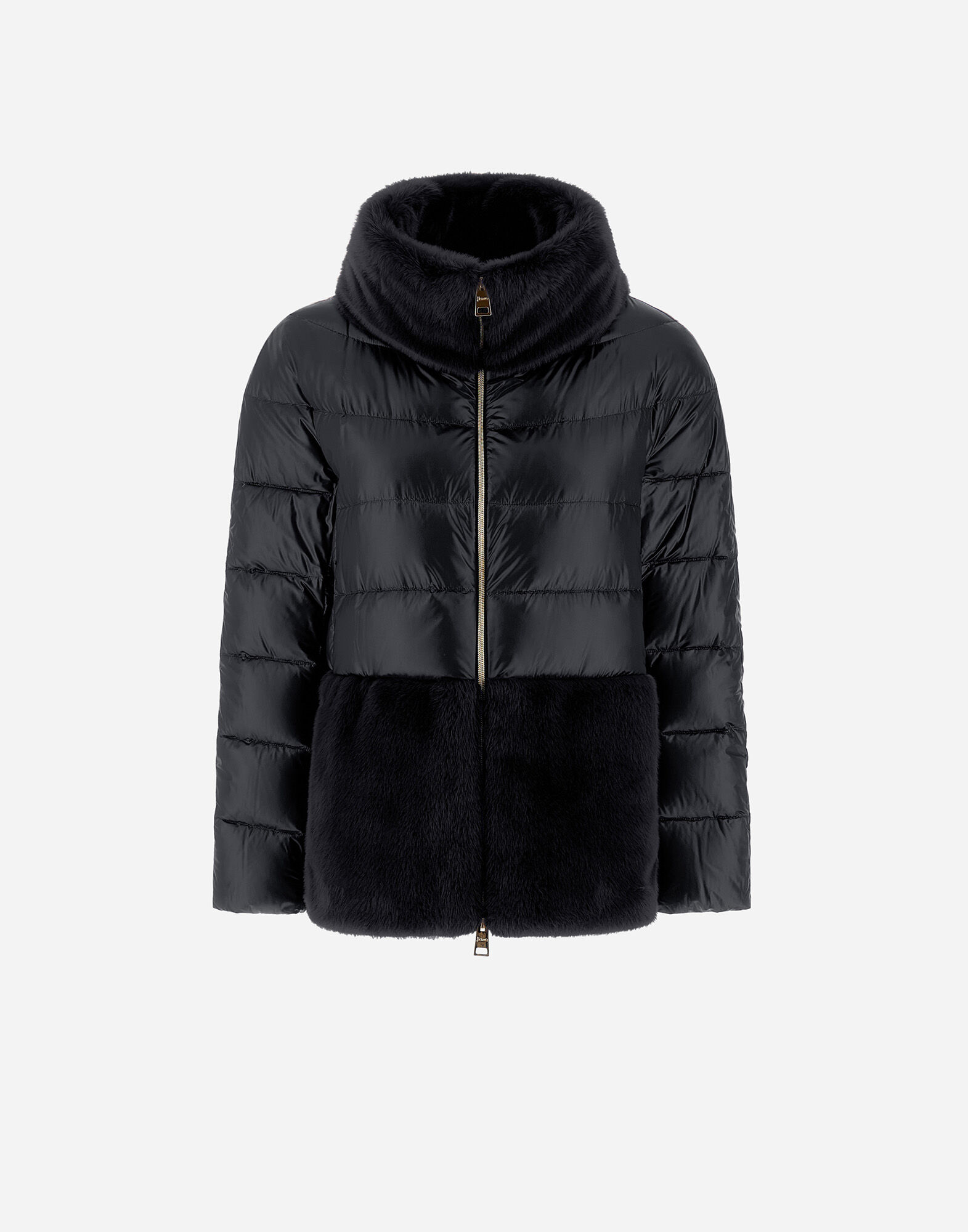 CAPE IN NYLON ULTRALIGHT AND LADY ALTERNATIVE FUR