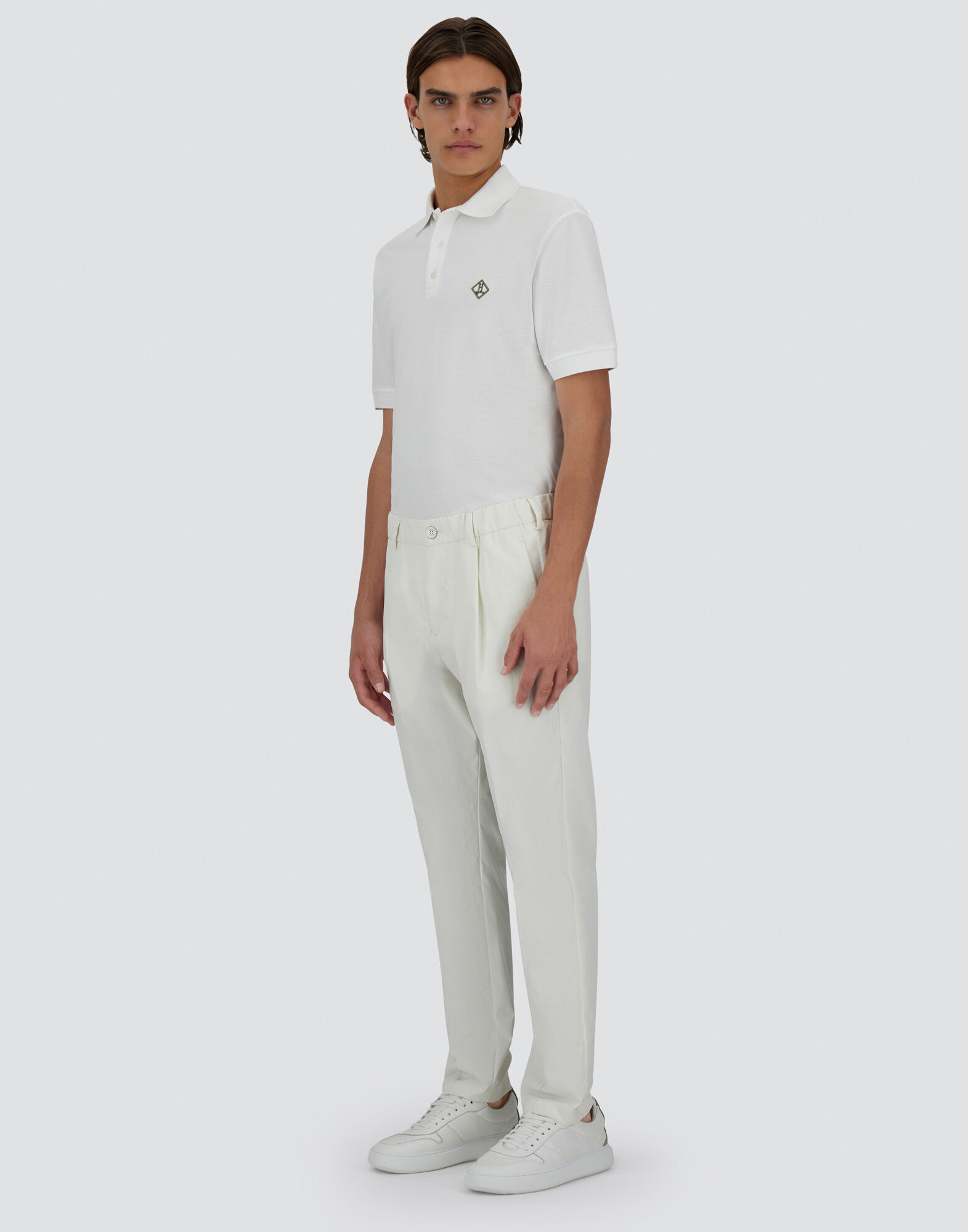 COTTON FEEL TROUSERS WITH DRAWSTRING
