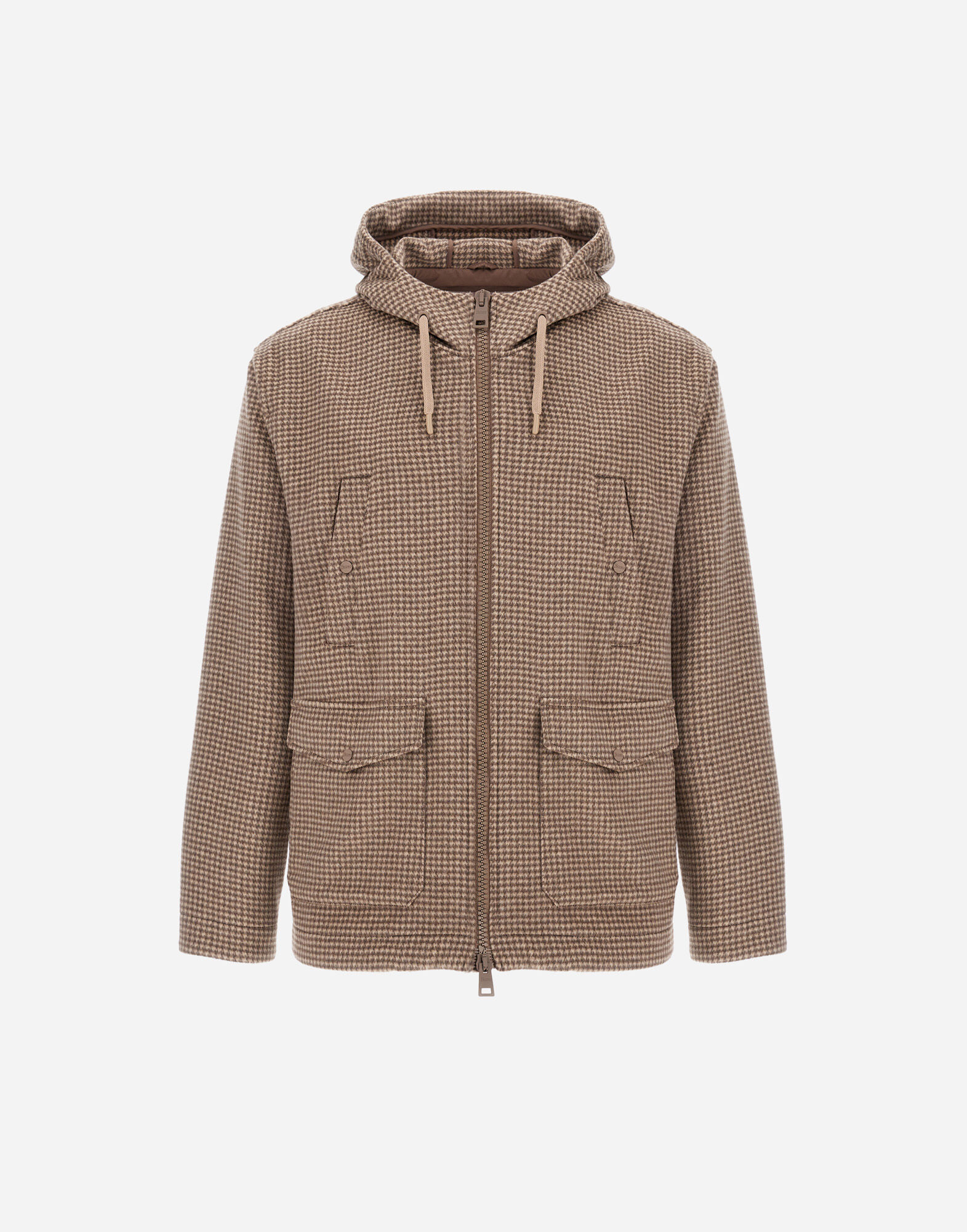 RESORT FIELD JACKET IN HOUNDSTOOTH CASHMERE