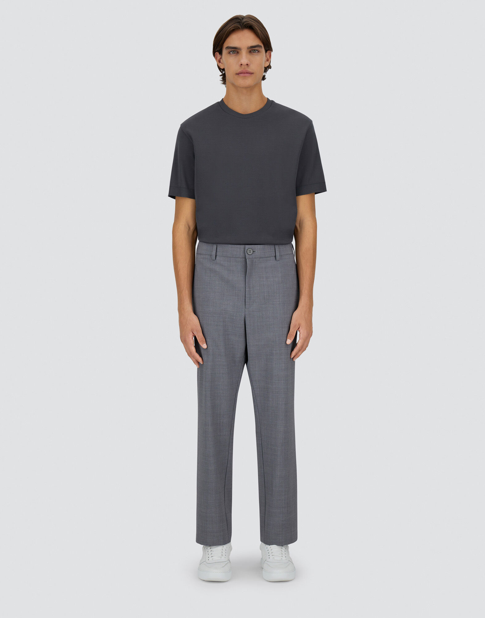 LIGHT WOOL BLEND TROUSERS