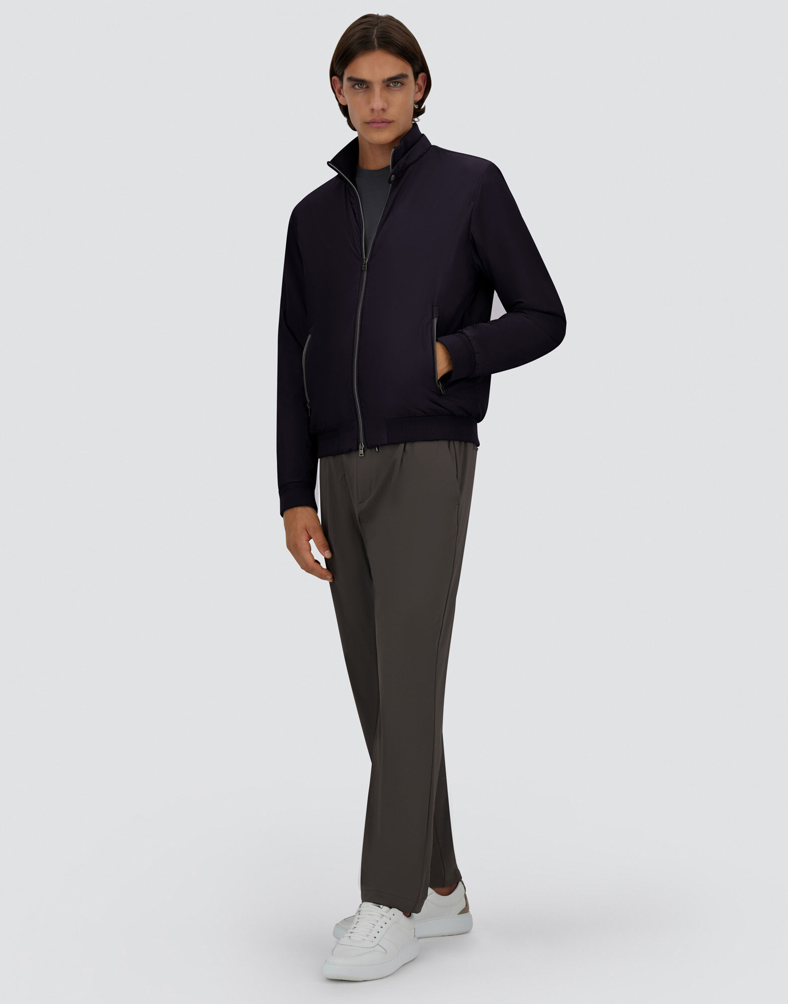 ECOAGE HIGH-COLLAR BOMBER JACKET