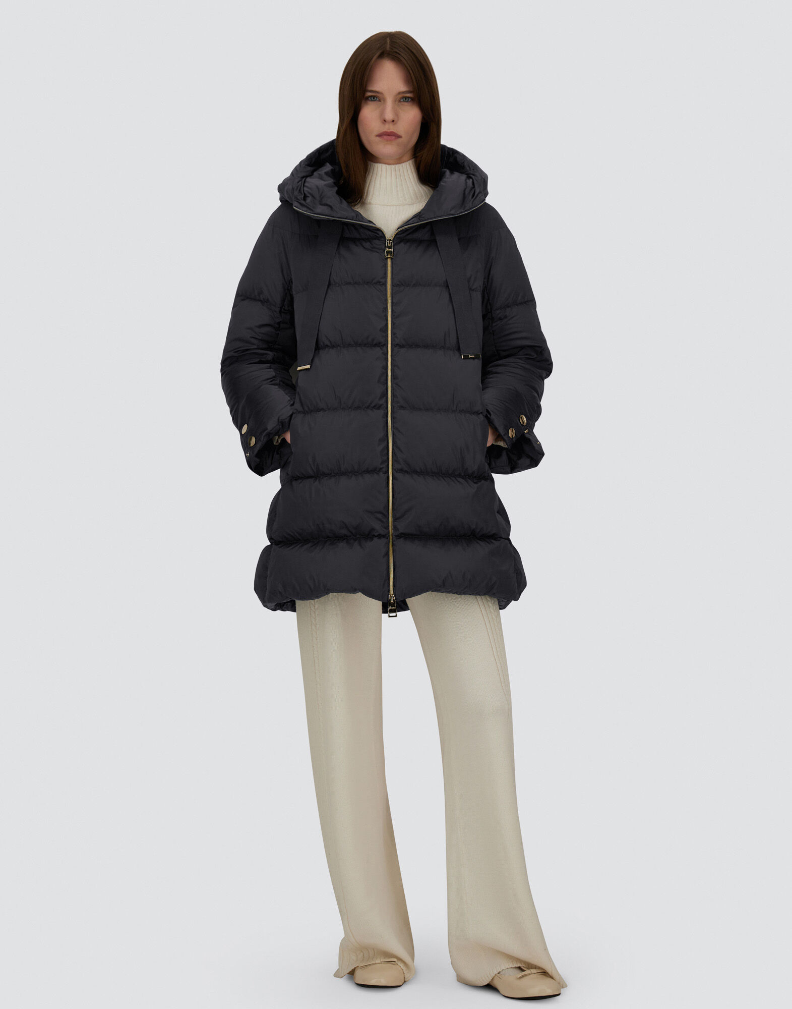 A-SHAPE JACKET IN SATIN