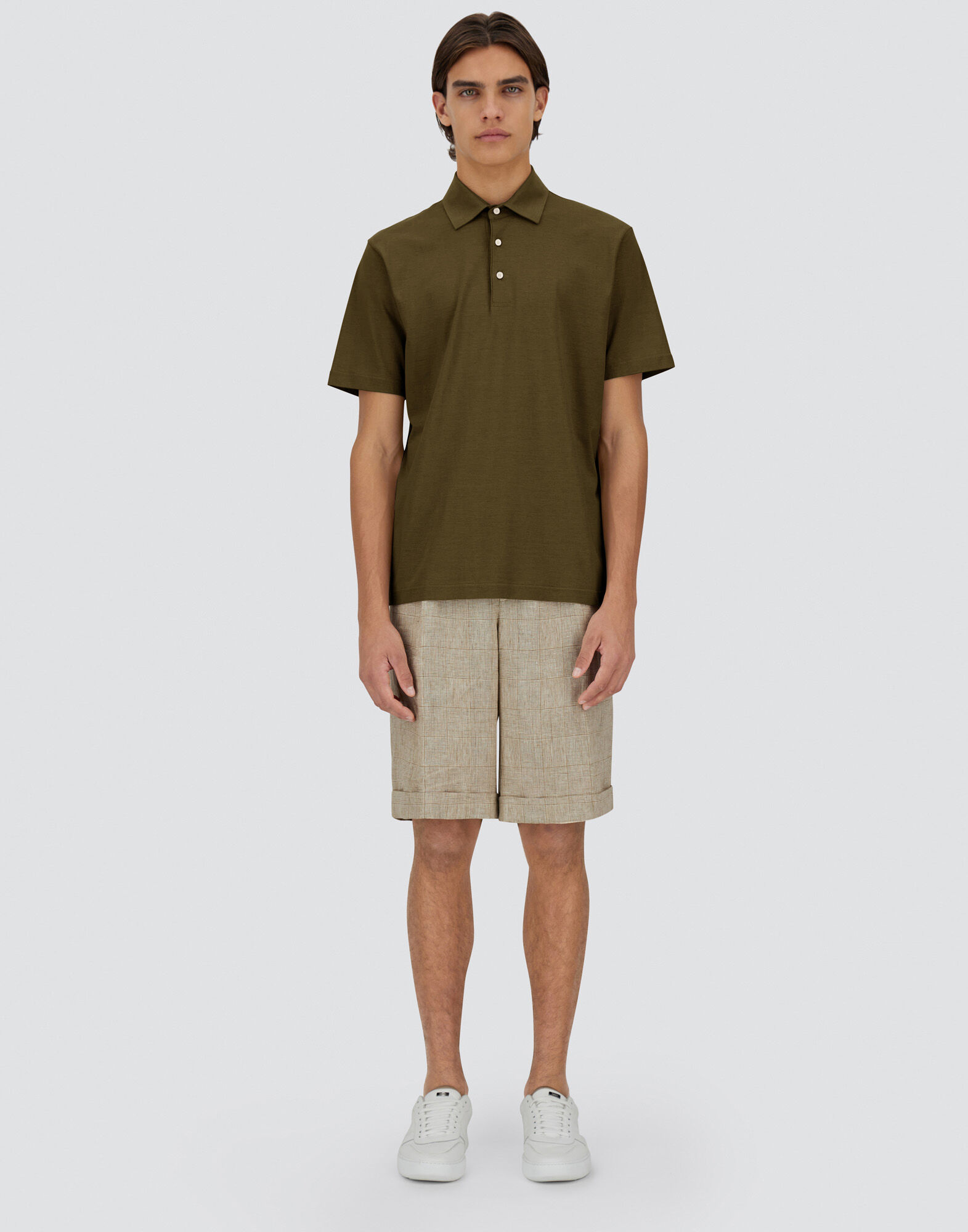 JERSEY CREPE POLO SHIRT
