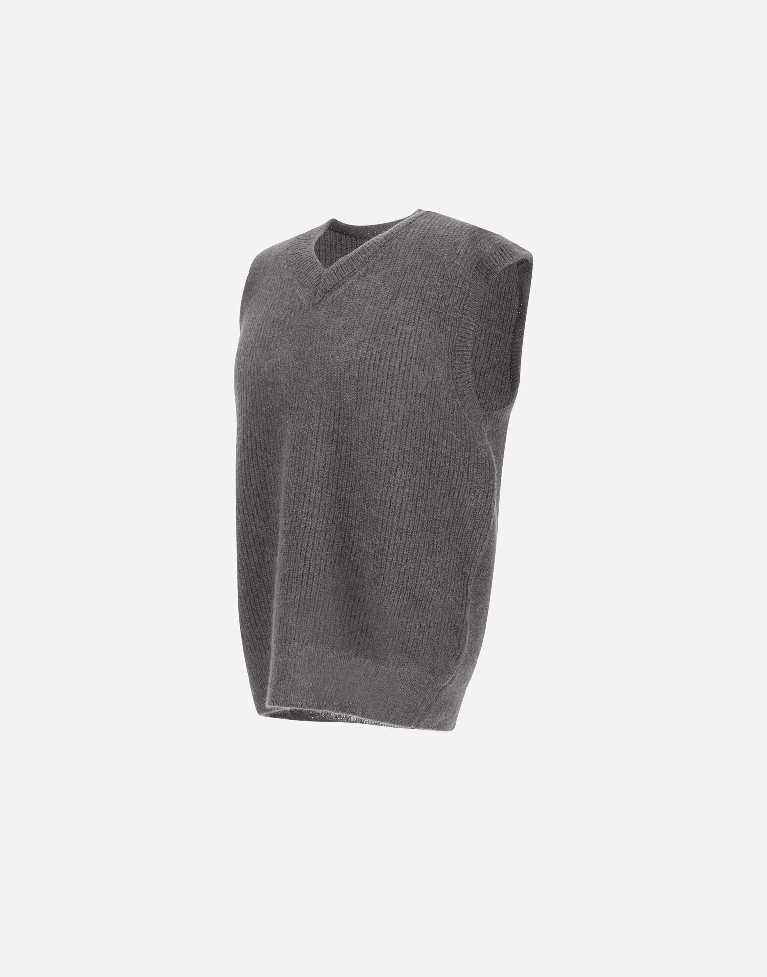 VEST IN COB STITCH ALPACA WOOL