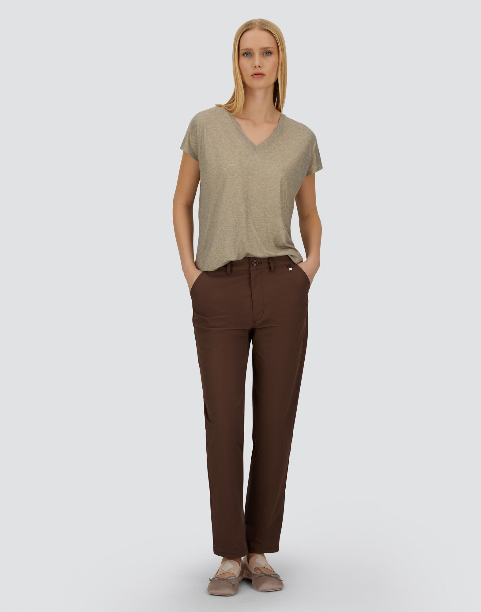 RESORT T-SHIRT IN SHIMMER FOIL JERSEY