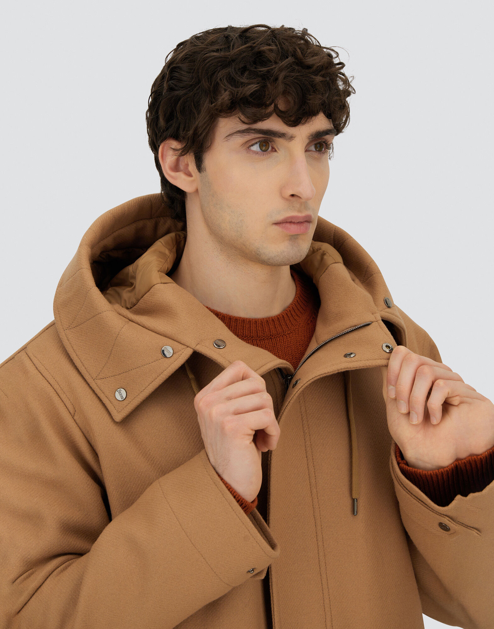 LONG PARKA IN EASY WOOL