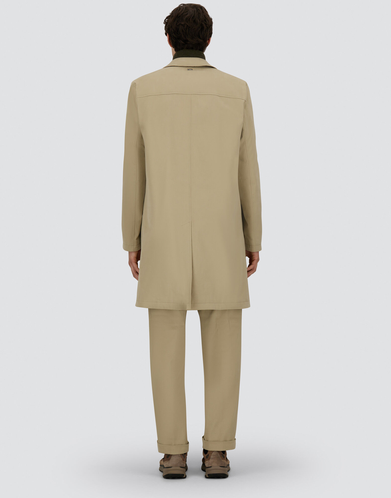 RAINCOAT IN STRETCH COTTON VELVET AND MONOGRAM