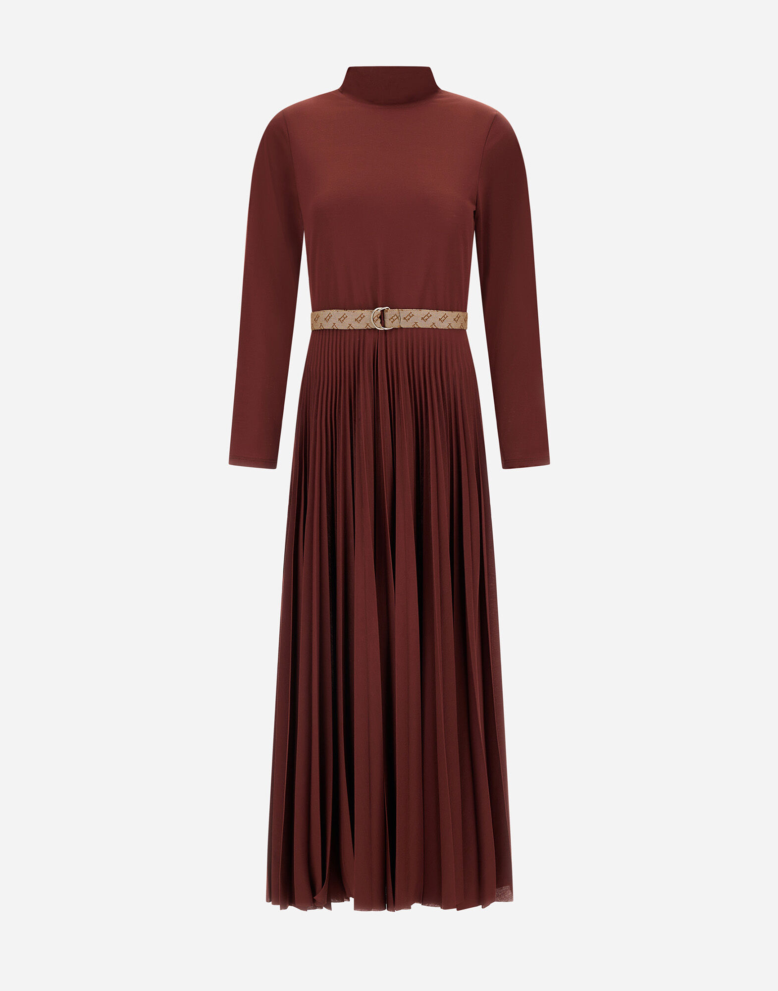 DRESS IN PLEATED JERSEY AND MONOGRAM
