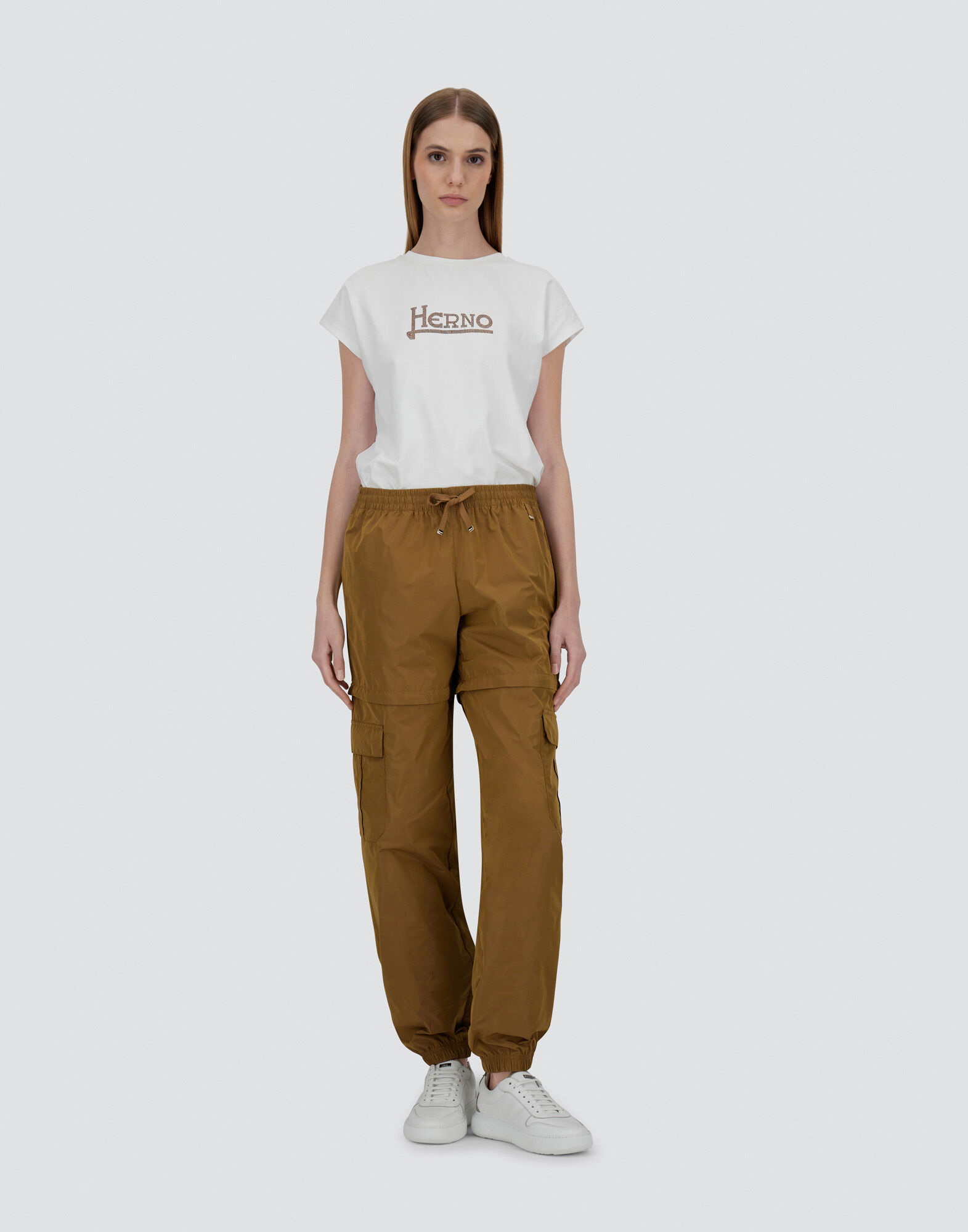 NEW TECHNO TAFFETA CARGO TROUSERS