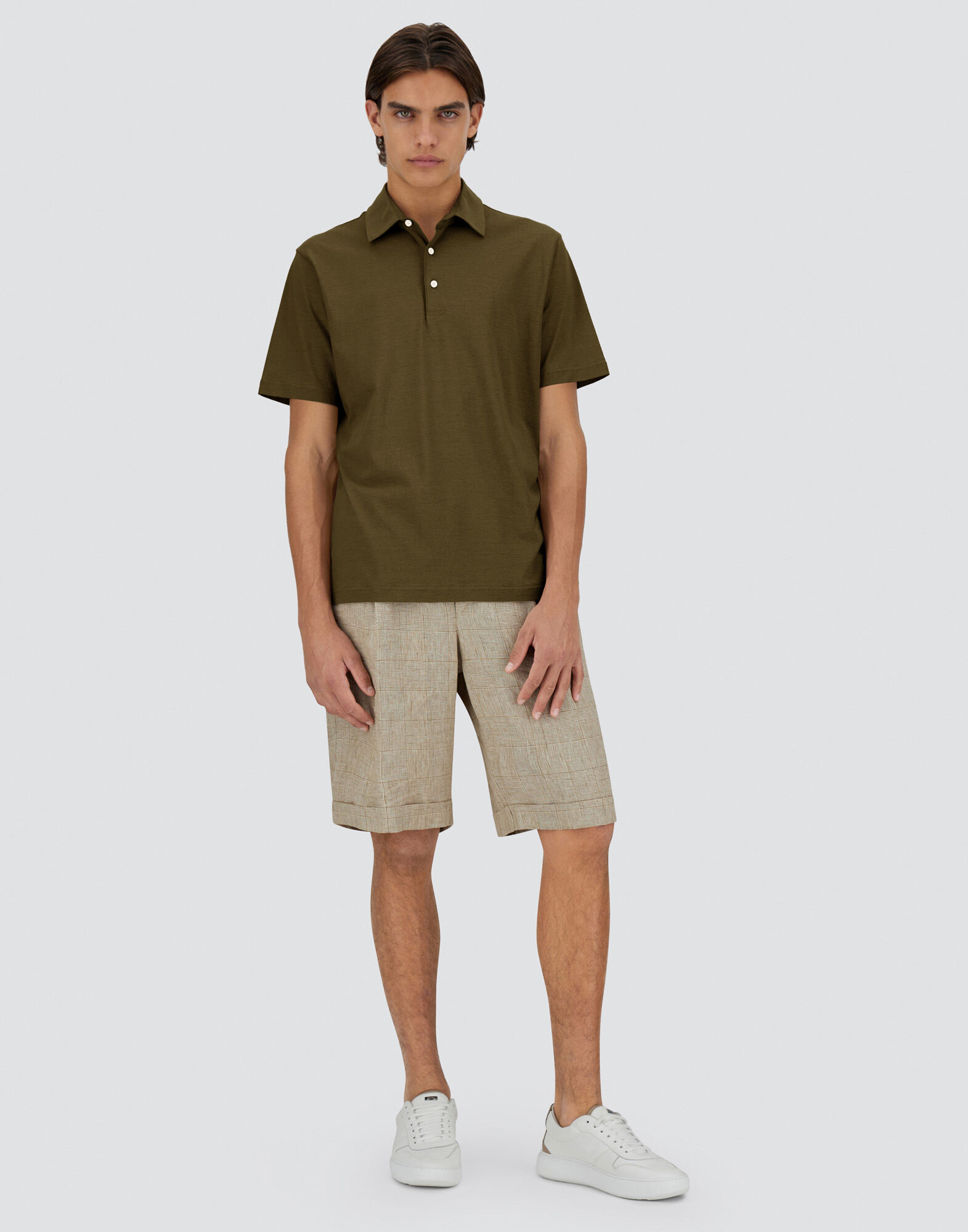 JERSEY CREPE POLO SHIRT