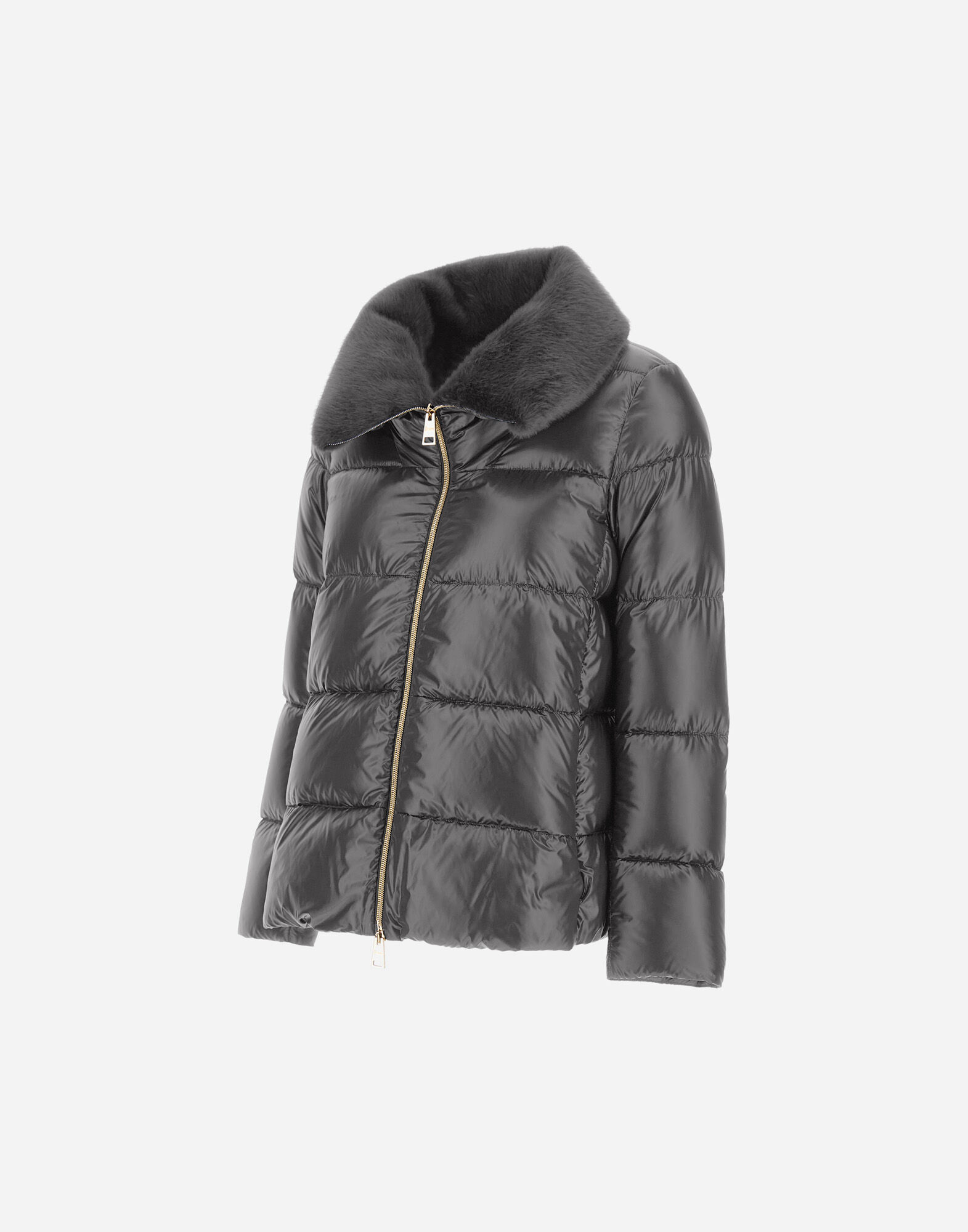 JACKET IN NYLON ULTRALIGHT AND LADY ALTERNATIVE FUR