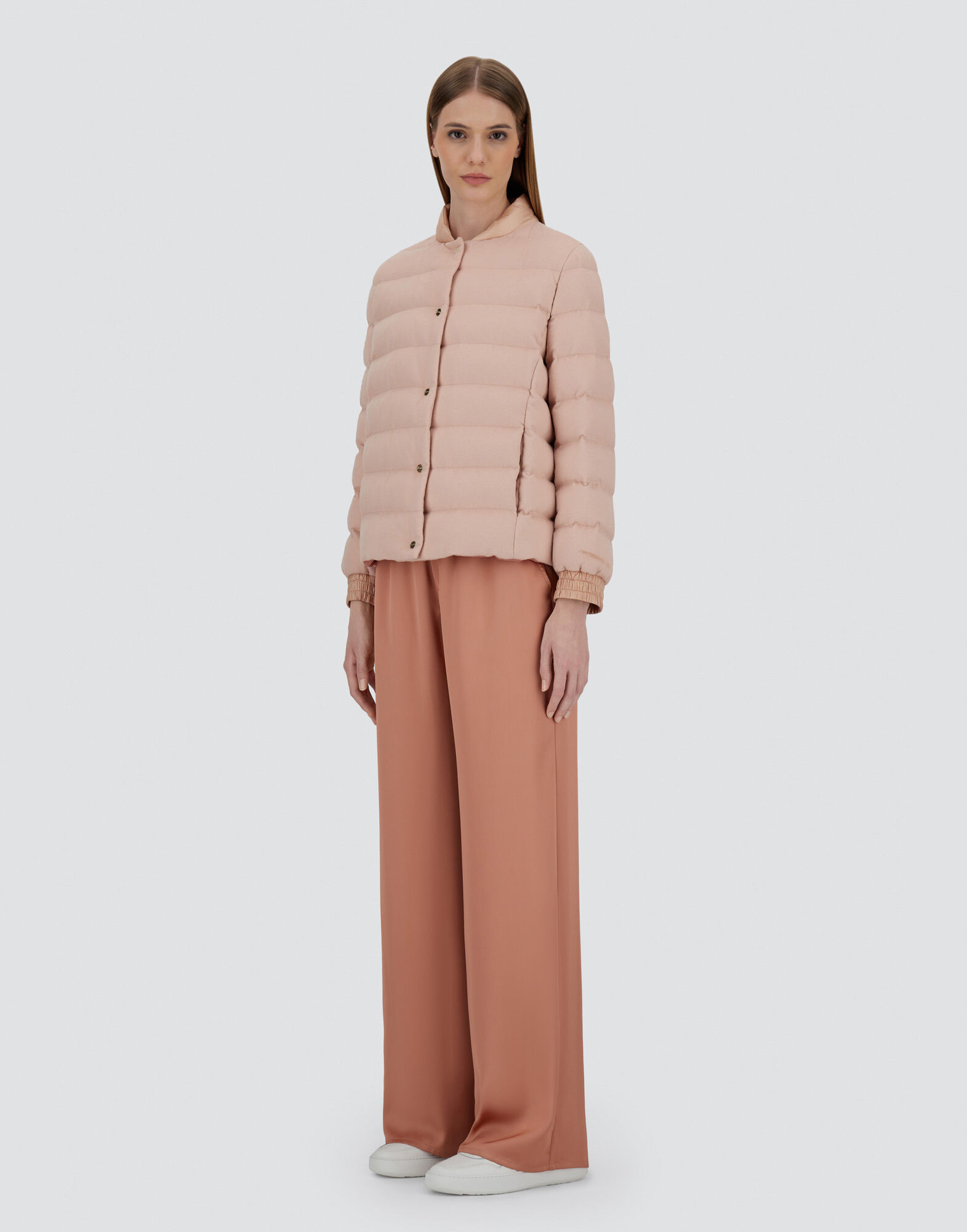 BOMBER JACKET IN CASHMERE, SILK AND NYLON ULTRALIGHT