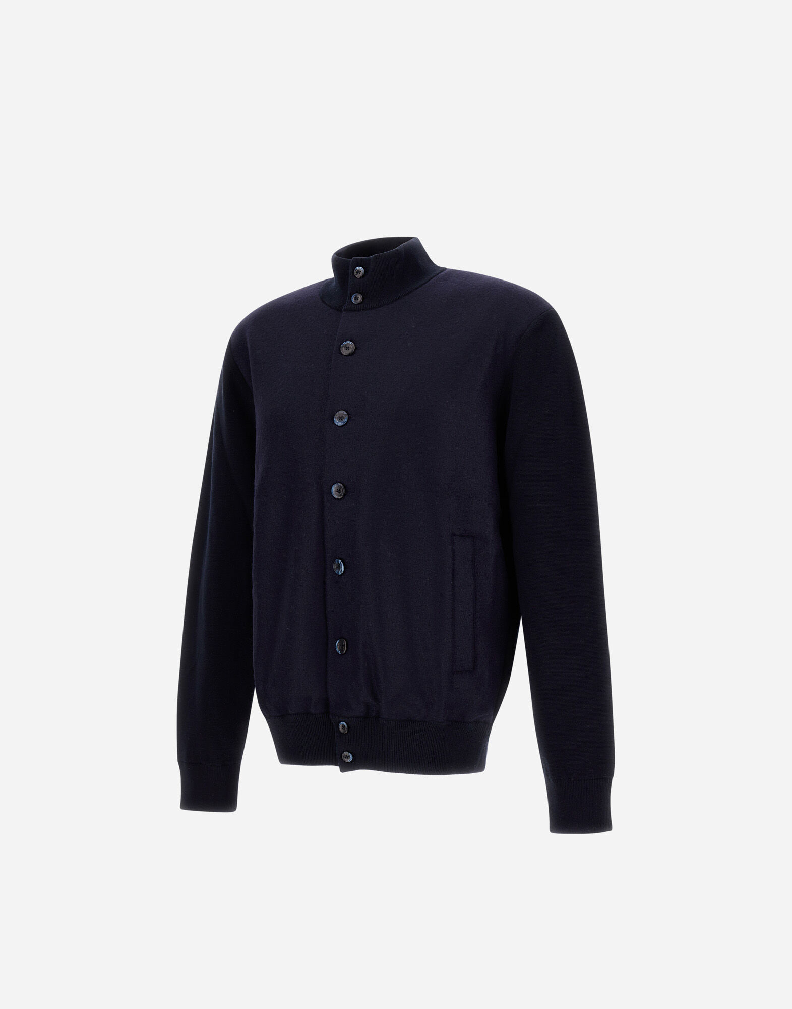 RESORT CARDIGAN IN CASHMERE COTTON KNIT & FELTED WOOL