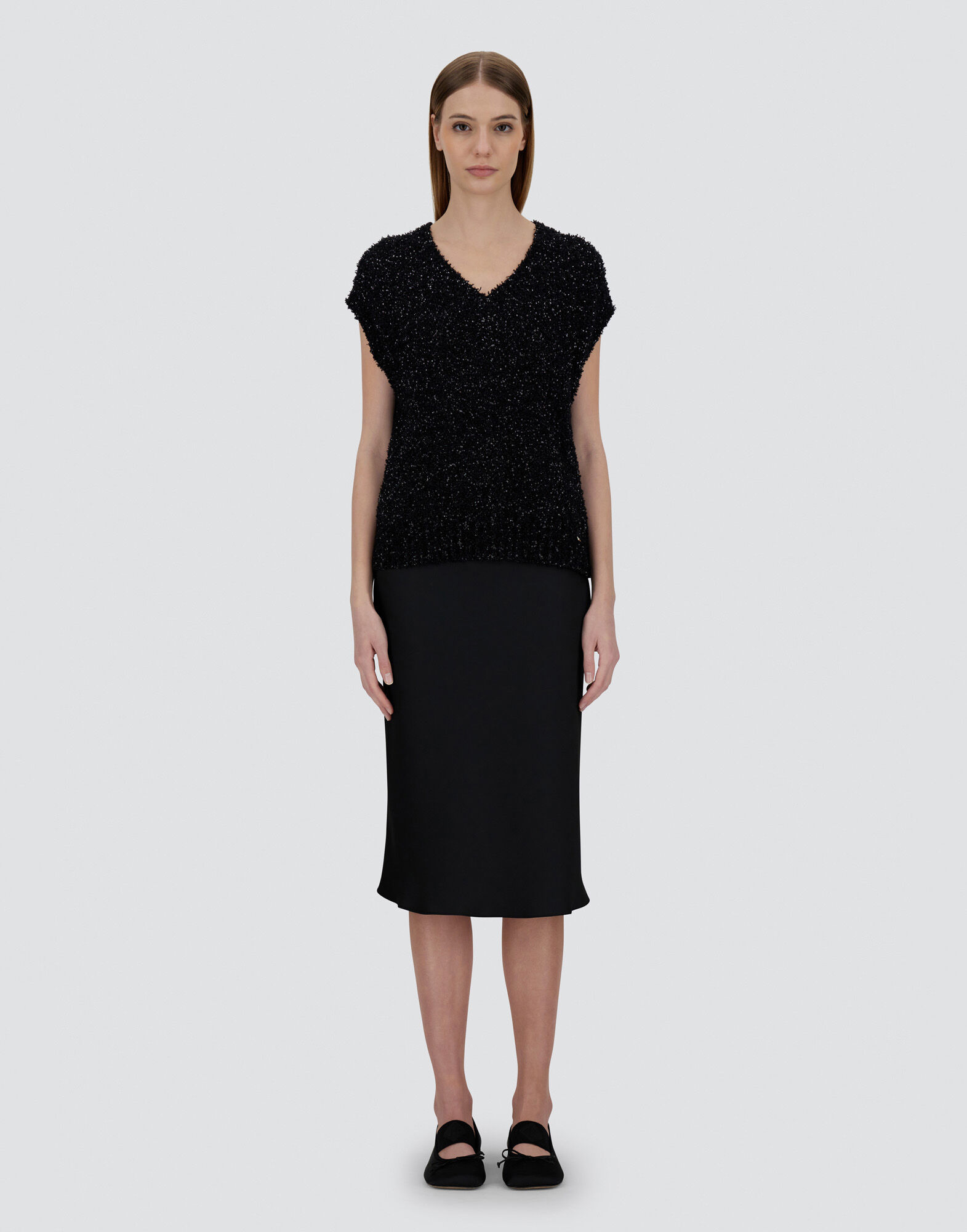 VEST IN NEW PLAIN SEQUINS