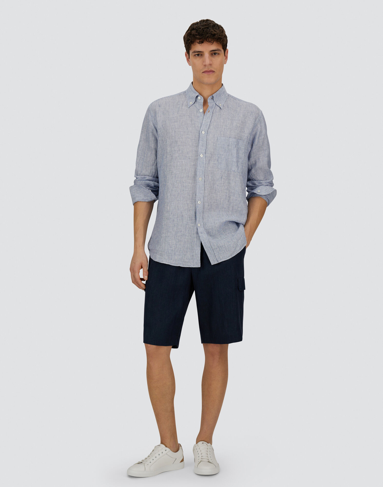 RESORT BERMUDA SHORTS IN NEW LINEN