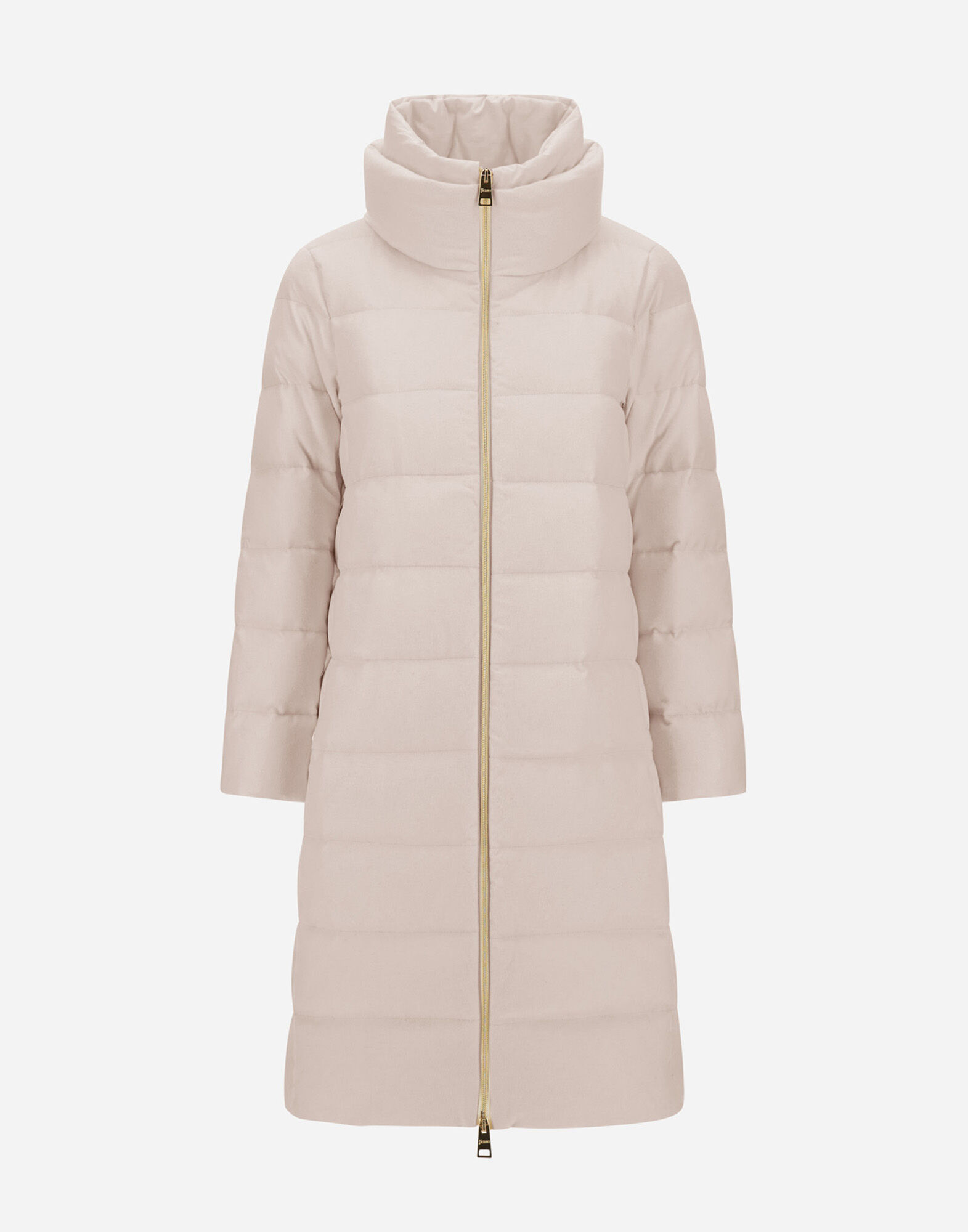 LONG JACKET IN CASHMERE, SILK AND SATIN
