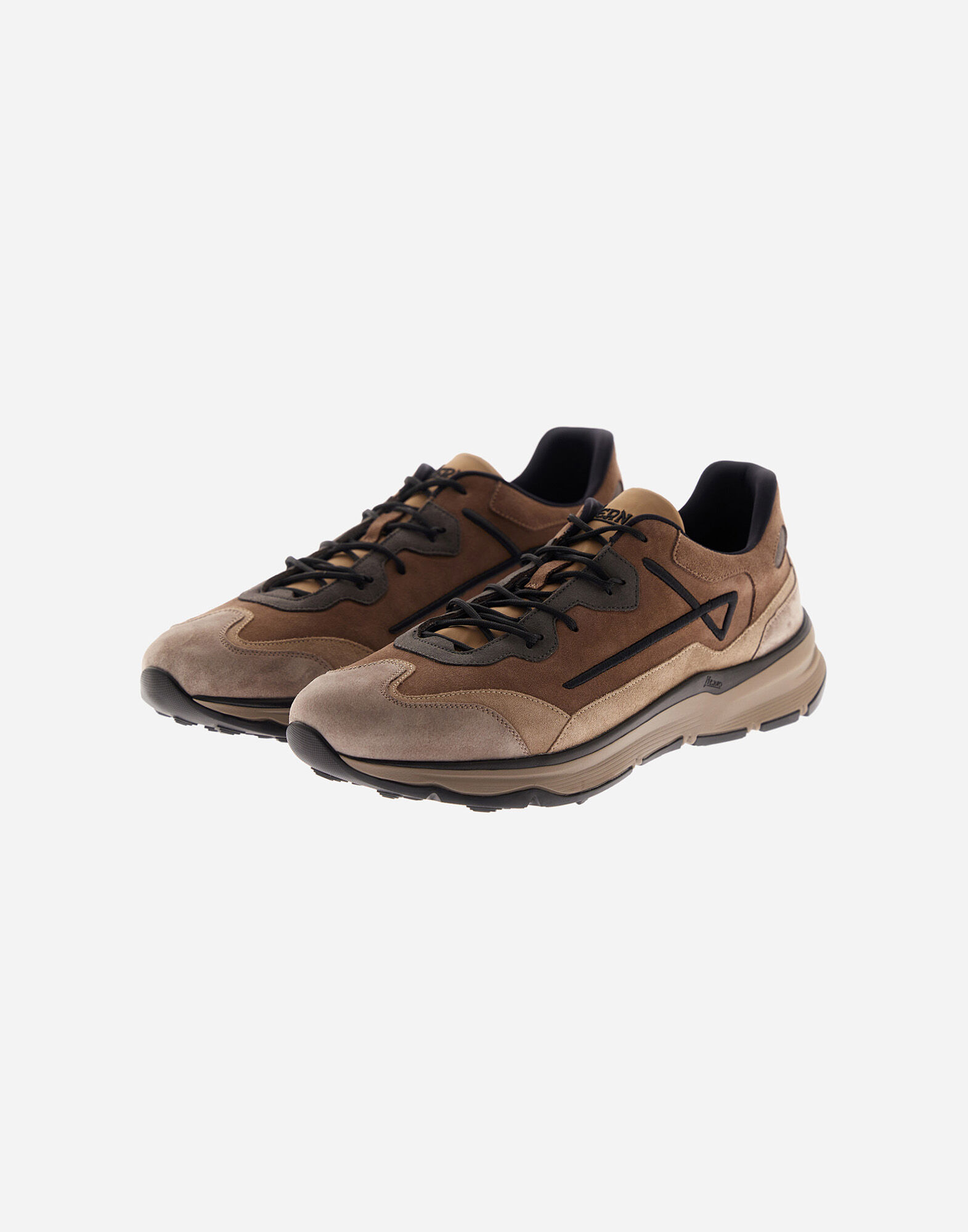 MULTICOLOURED SUEDE RUNNING TRAINERS