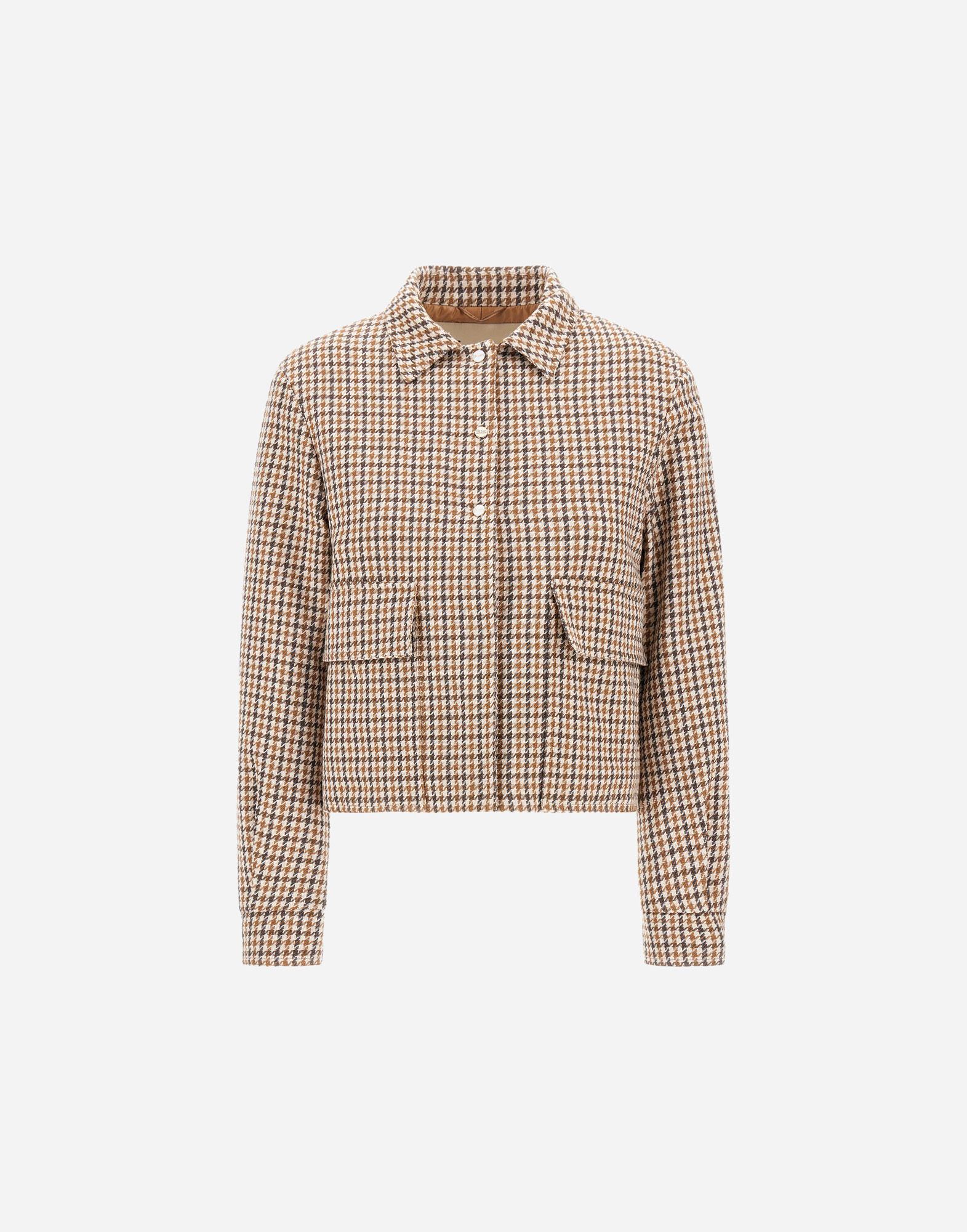 SHACKET IN HOUNDSTOOTH WOOL AND COTTON