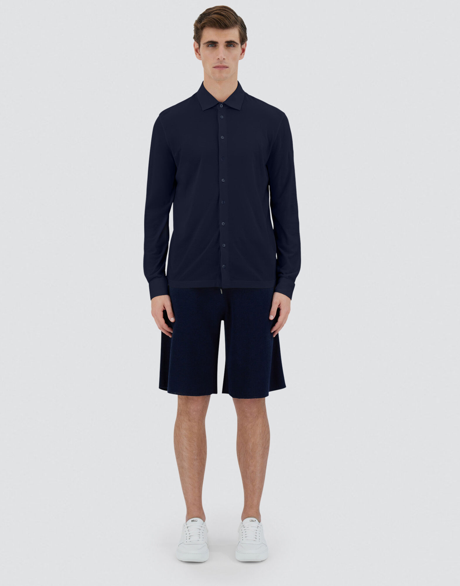 JERSEY CREPE POLO SHIRT